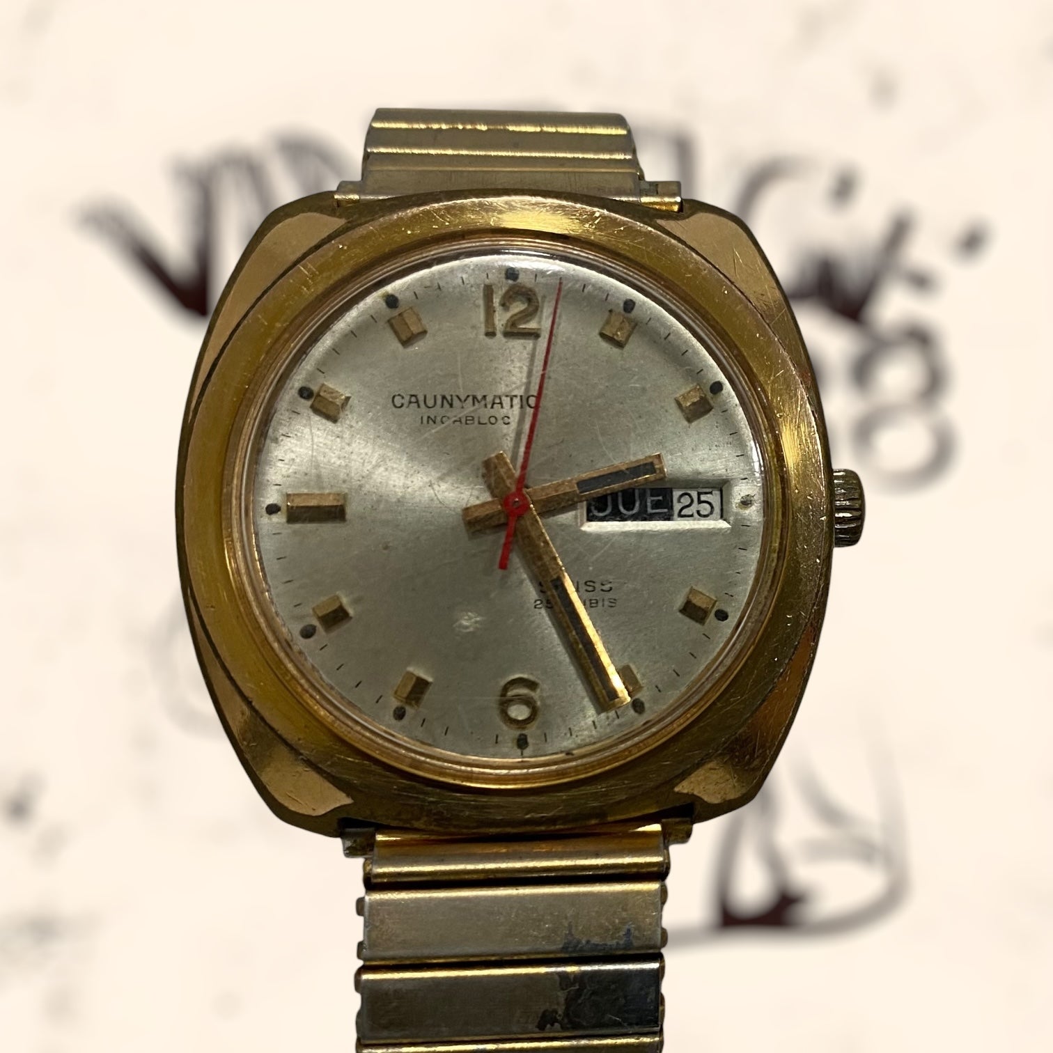 Reloj Caunymatic Suizo vintage