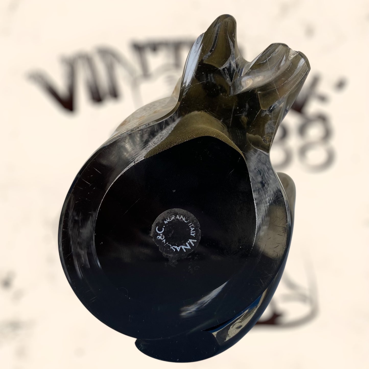 Gato de cristal de Murano de Vincenzo & Carlo Nason