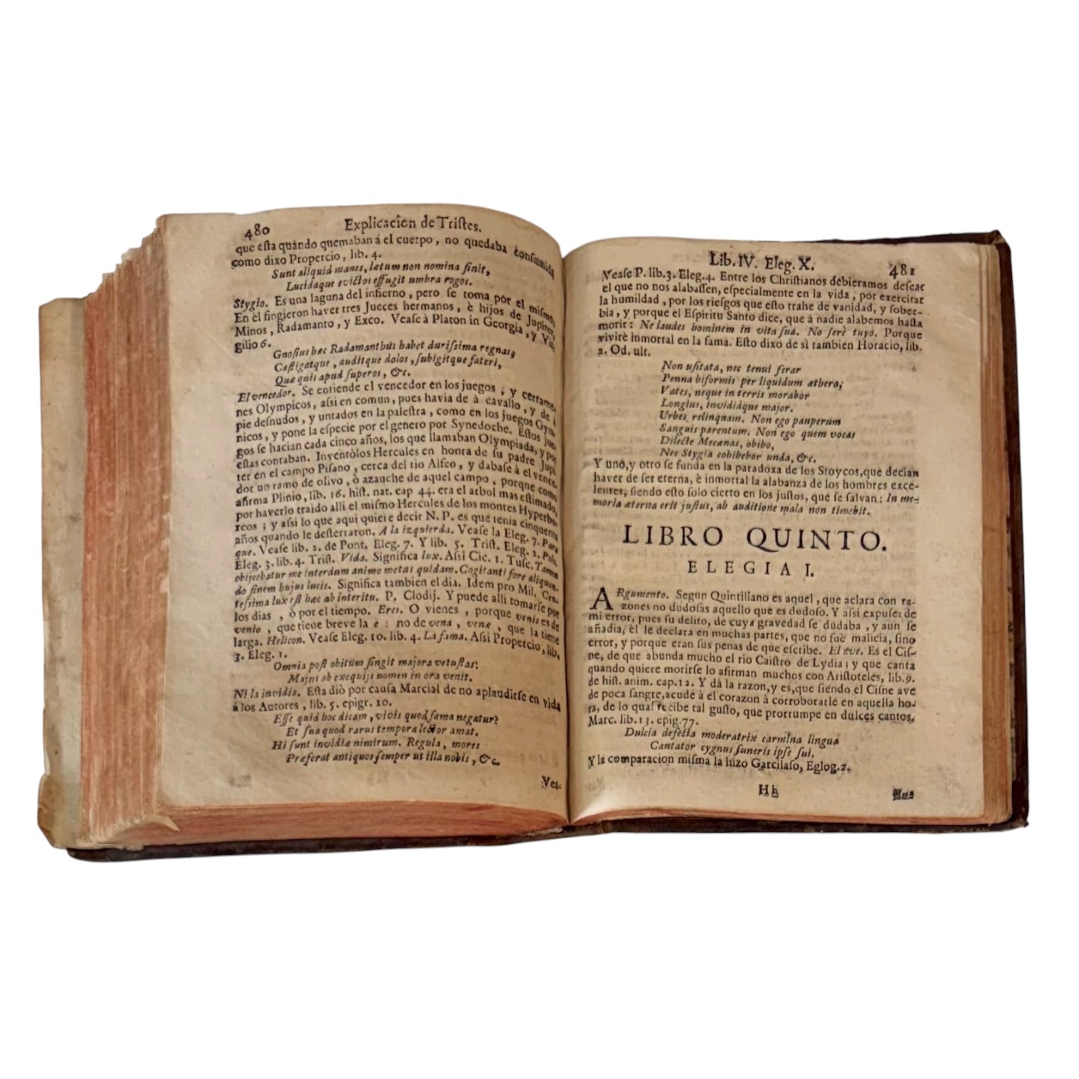 Libro Comento de P. Ovidio Nasón a los libros de Tristes y Ponto de 1733