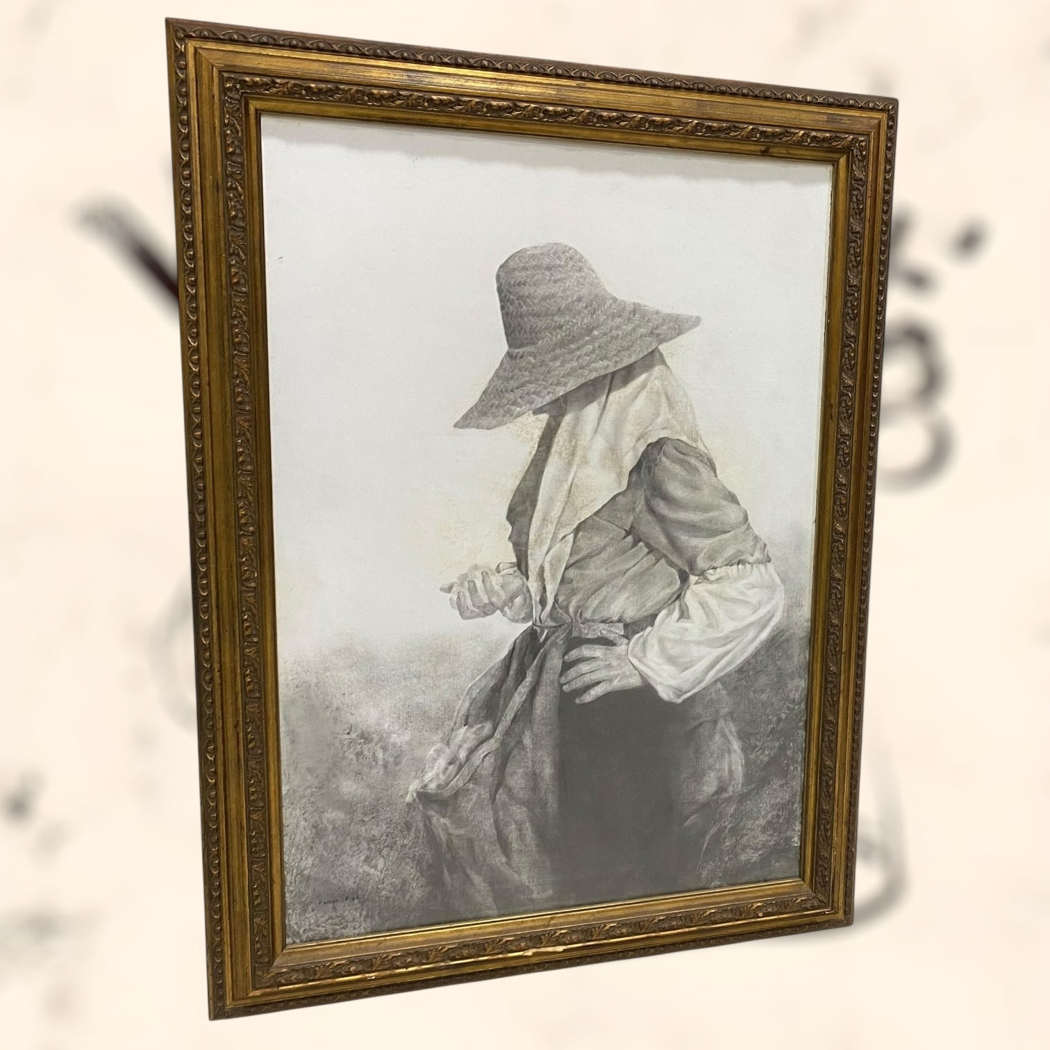 Carboncillo sobre tabla de Ramón Rizo de gran tamaño