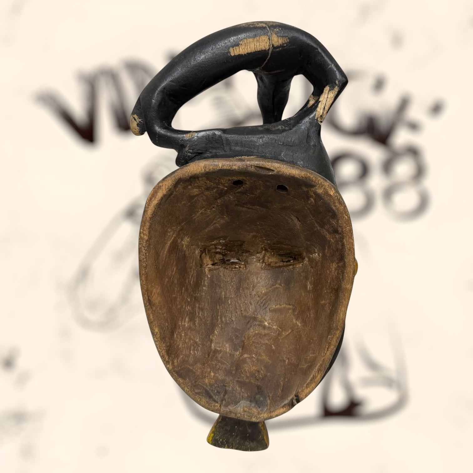 Máscara tribal Baule Africana vintage