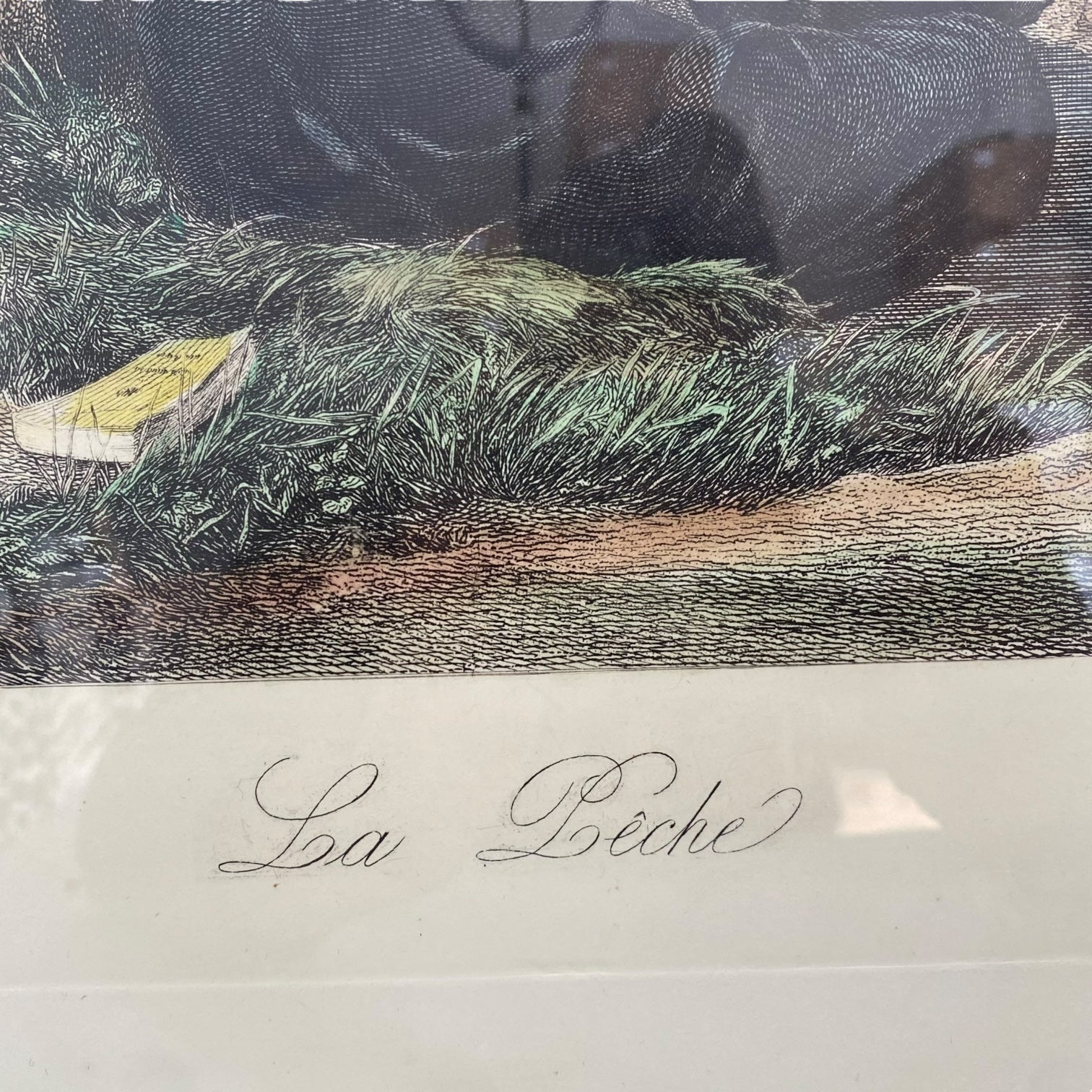 Grabado de la obra La Pêche de Edmond Rudaux