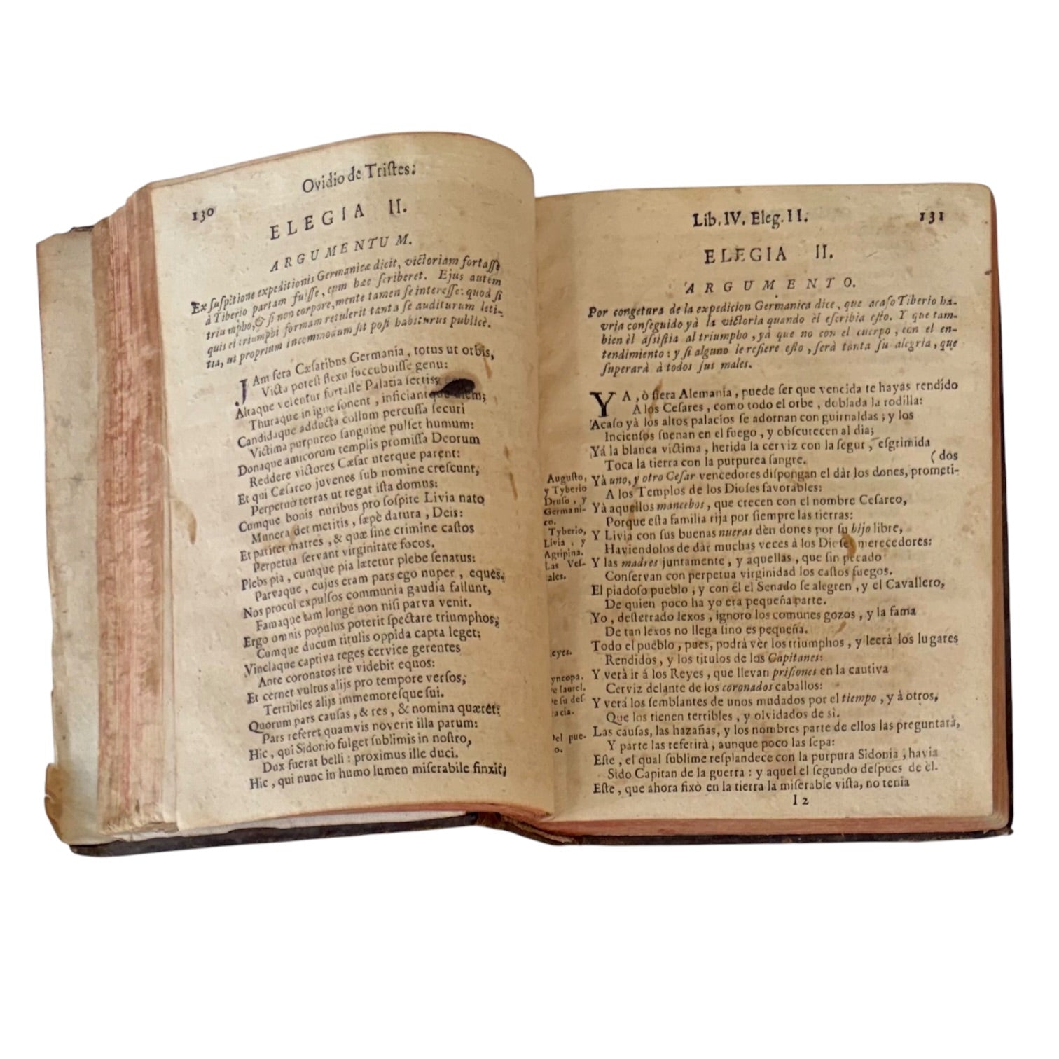 Libro Comento de P. Ovidio Nasón a los libros de Tristes y Ponto de 1733