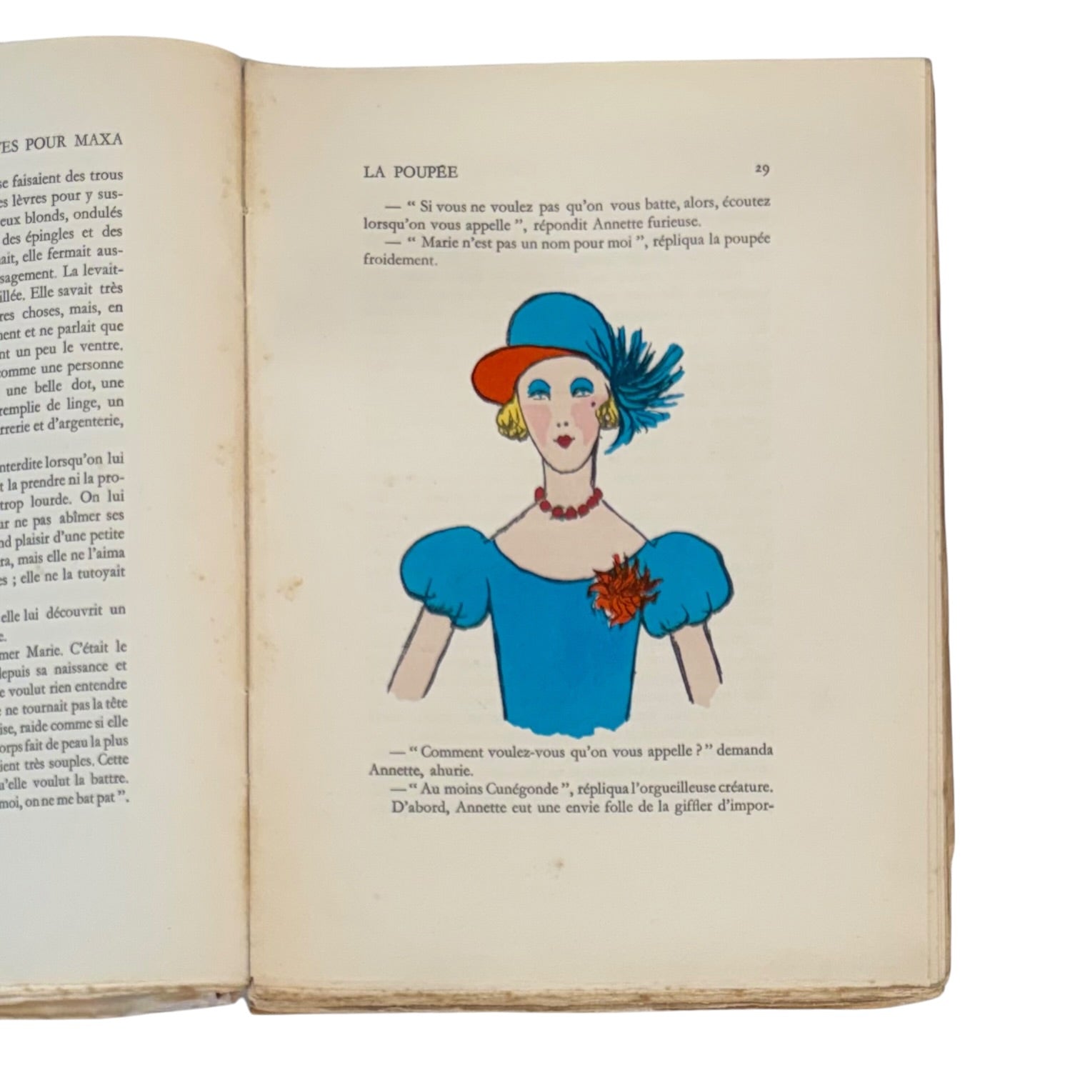 Libro Contes pour Maxa del año 1929