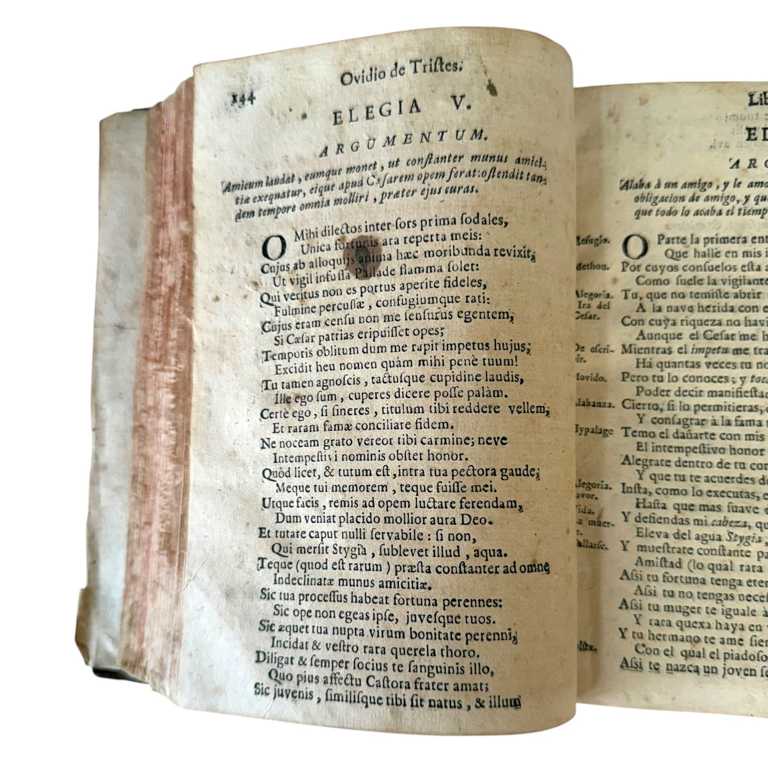 Libro Comento de P. Ovidio Nasón a los libros de Tristes y Ponto de 1733
