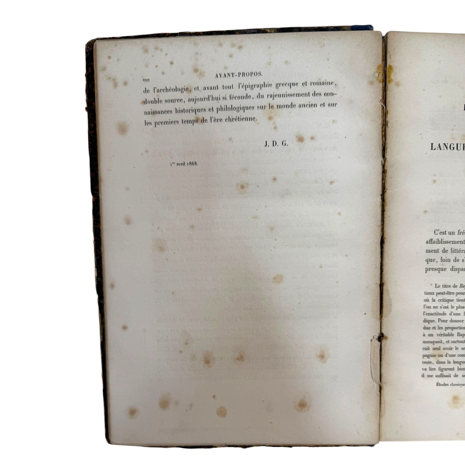Libro Recueil de Rapports Francés de 1868