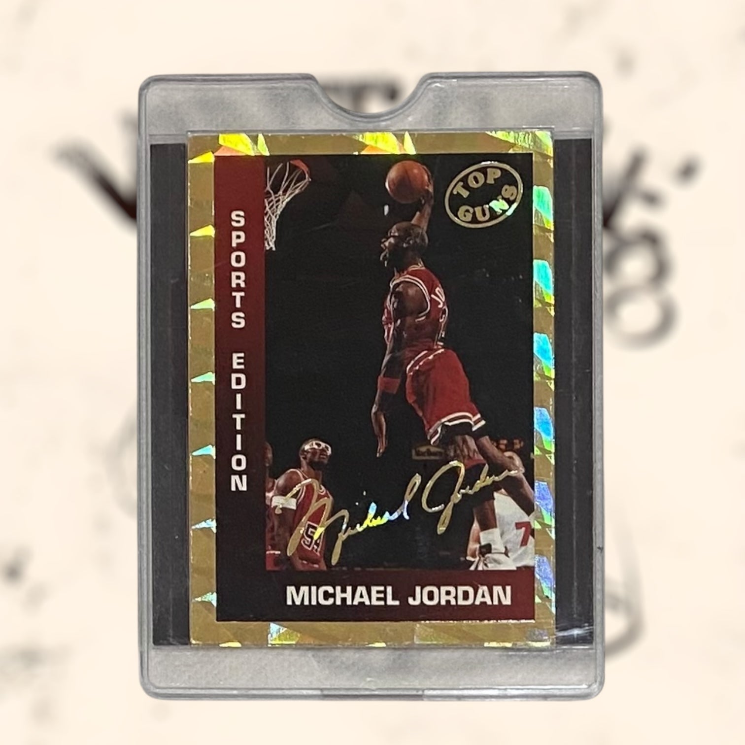 Tarjeta holográfica de Michael Jordan Top Guns Sport Edition
