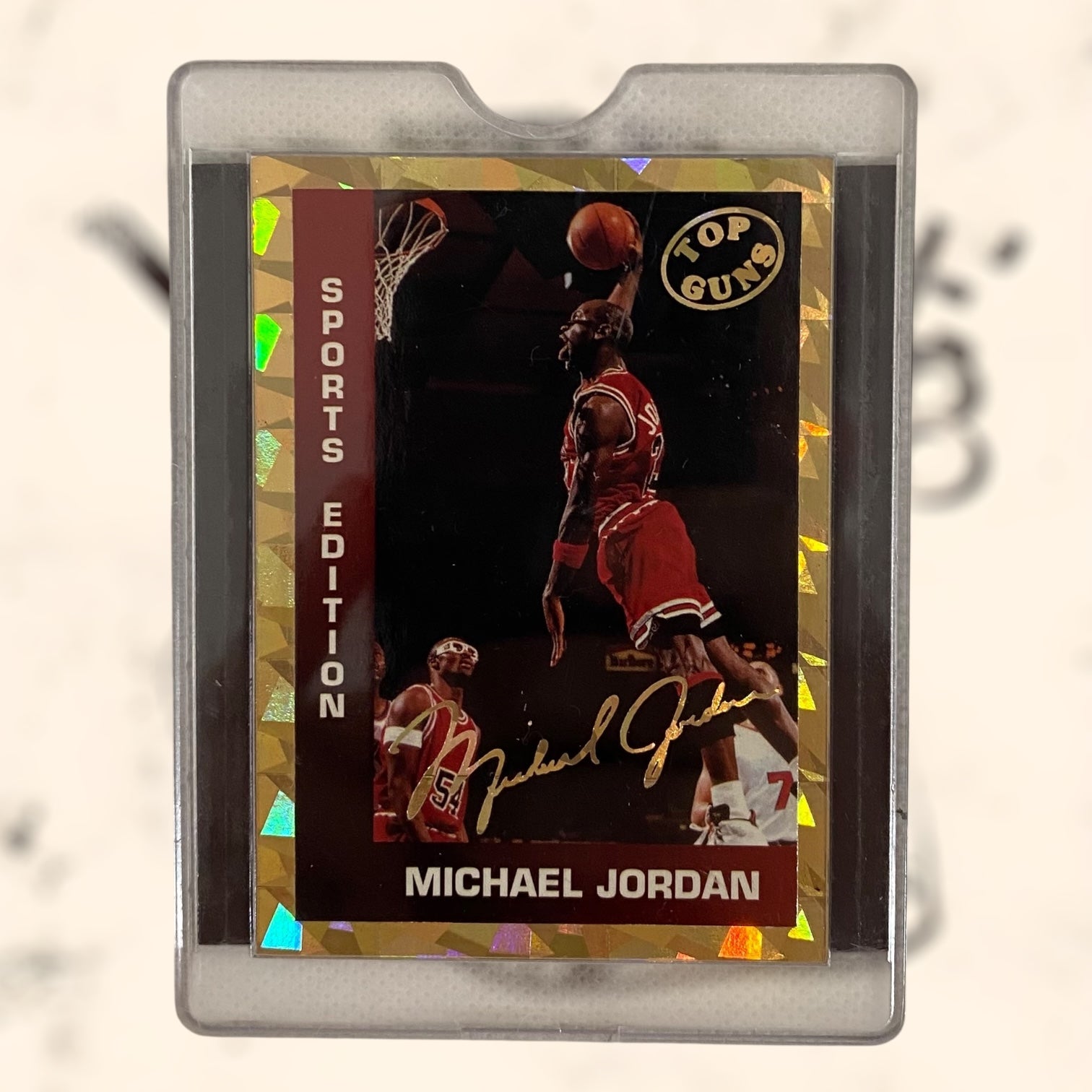 Tarjeta holográfica de Michael Jordan Top Guns Sport Edition