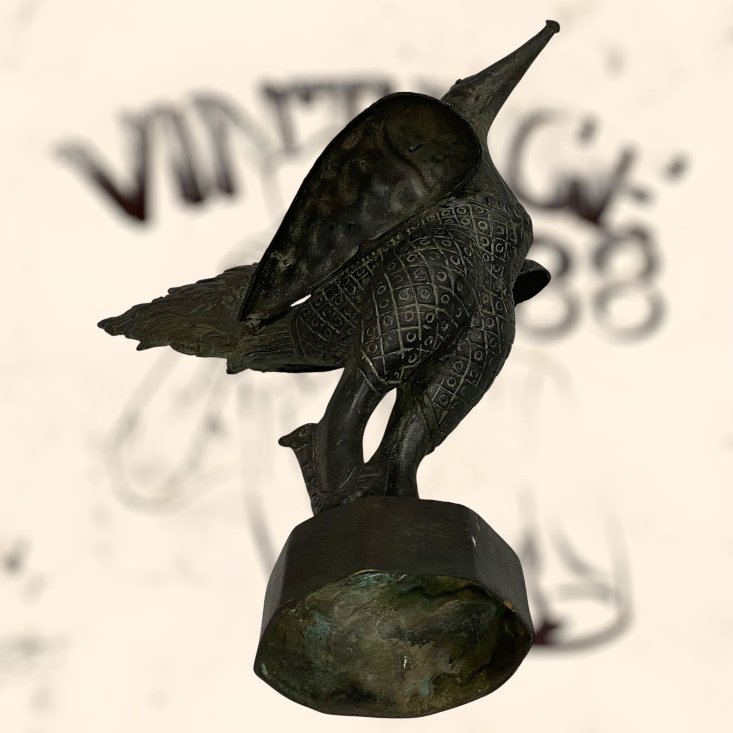 Ave Fénix Tailandés de bronce antiguo