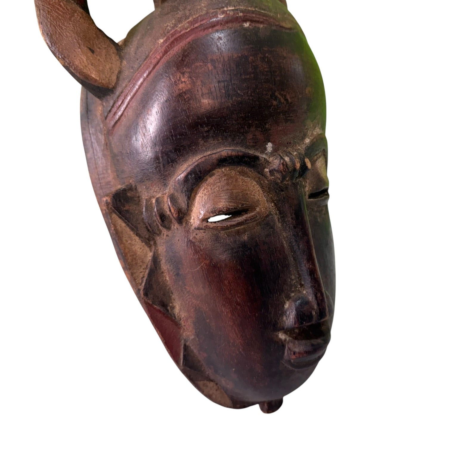 Pareja de máscaras tribales Guro Africanas vintage