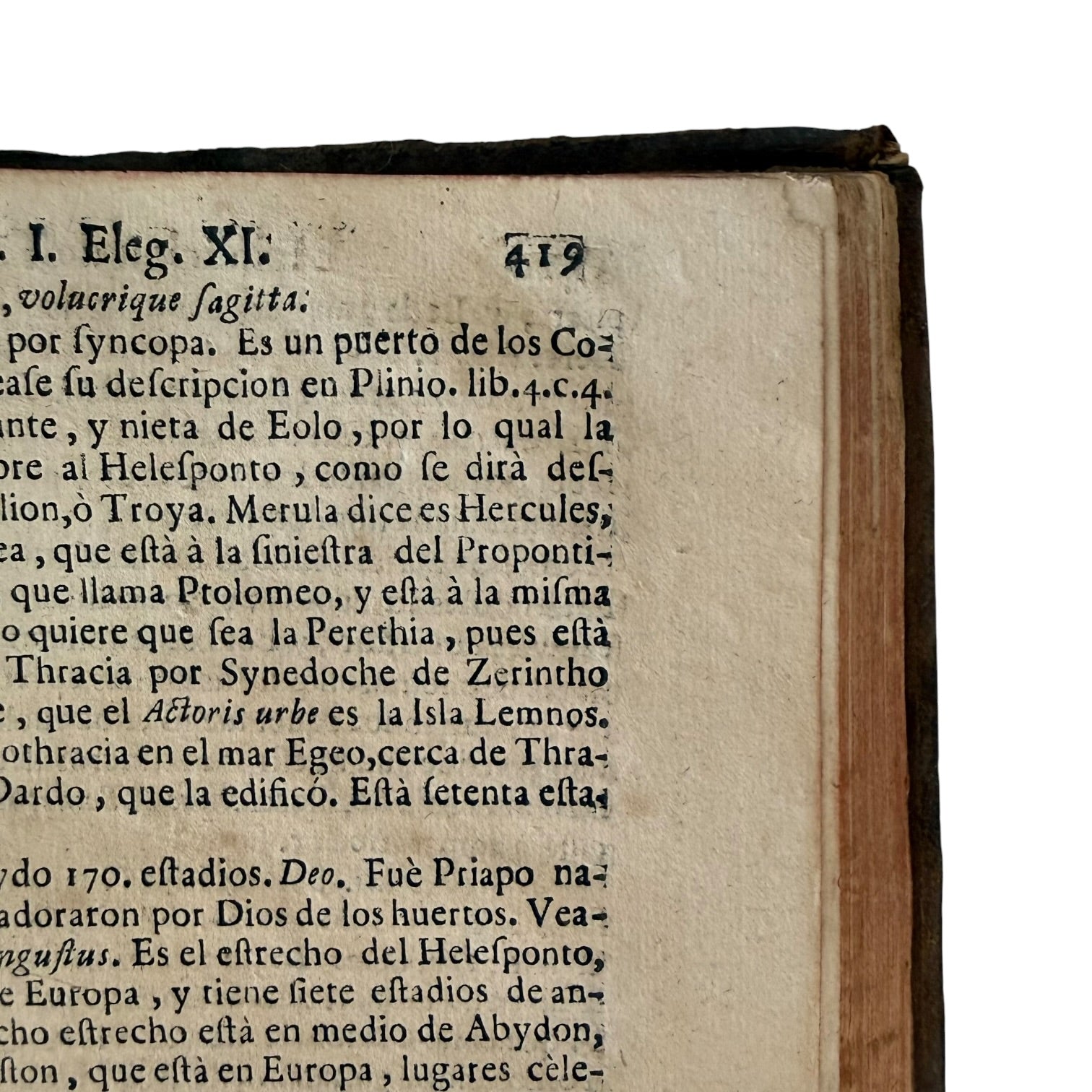 Libro Comento de P. Ovidio Nasón a los libros de Tristes y Ponto de 1733