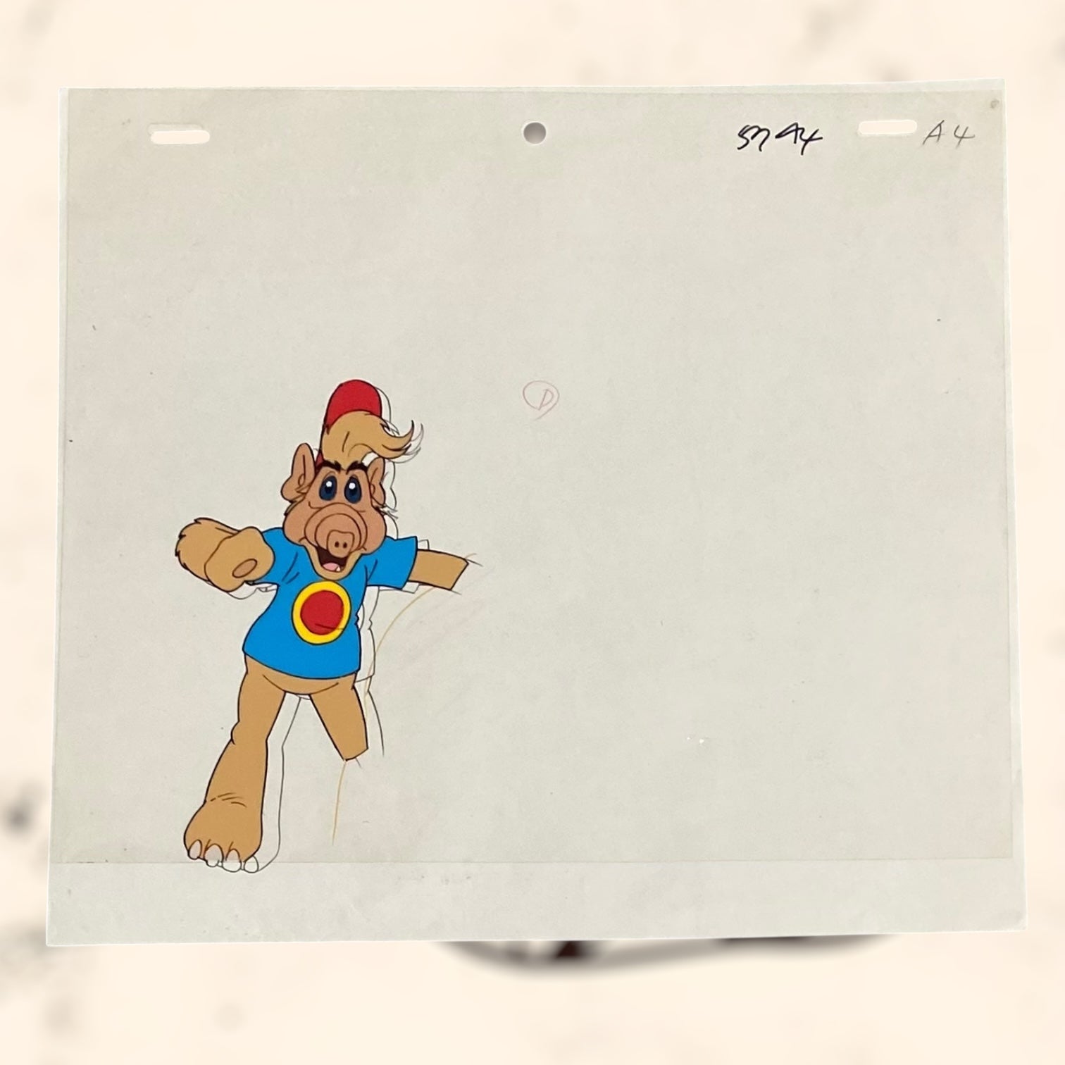 Célula original de la serie animada Alf de los años 80