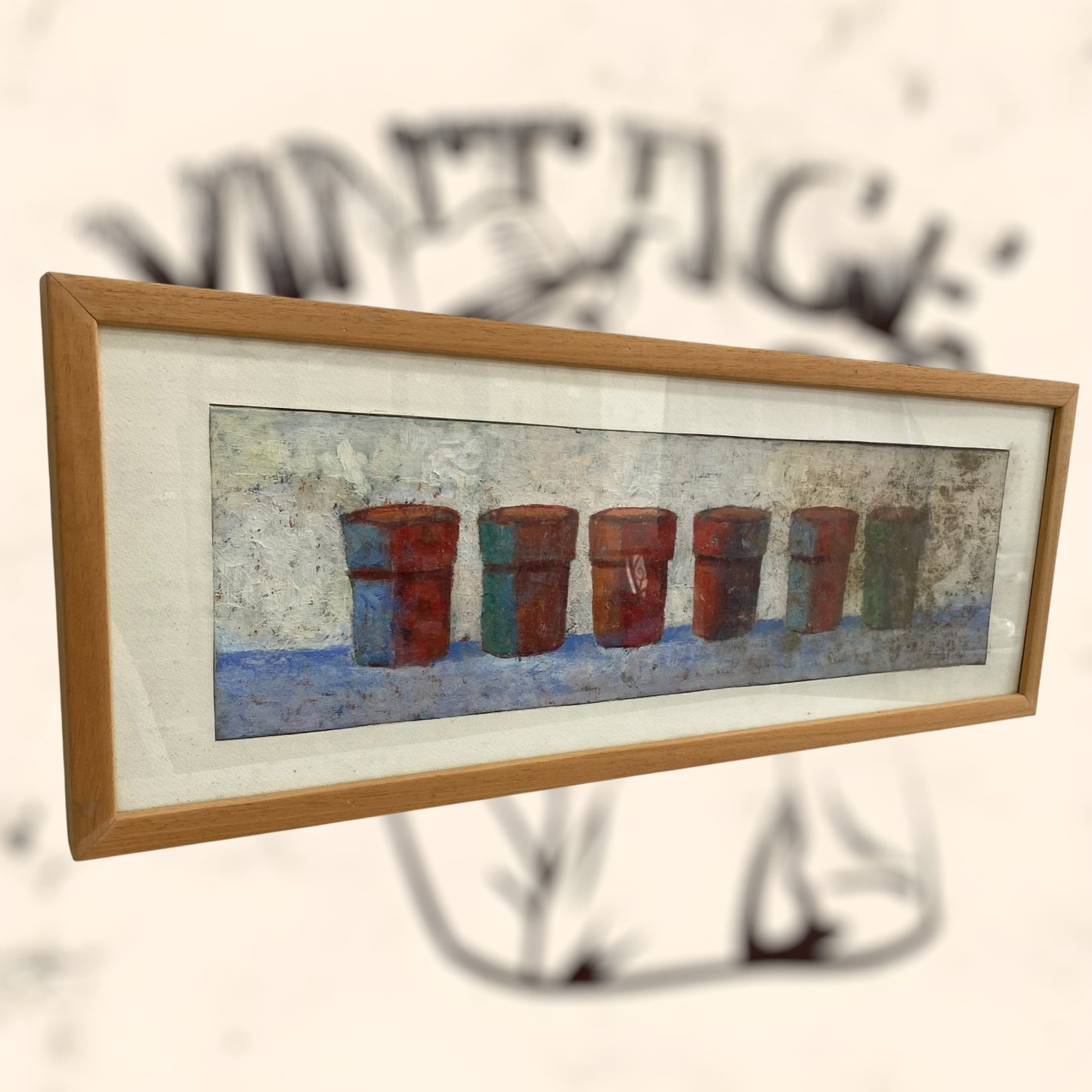 Pintura enmarcada y firmada