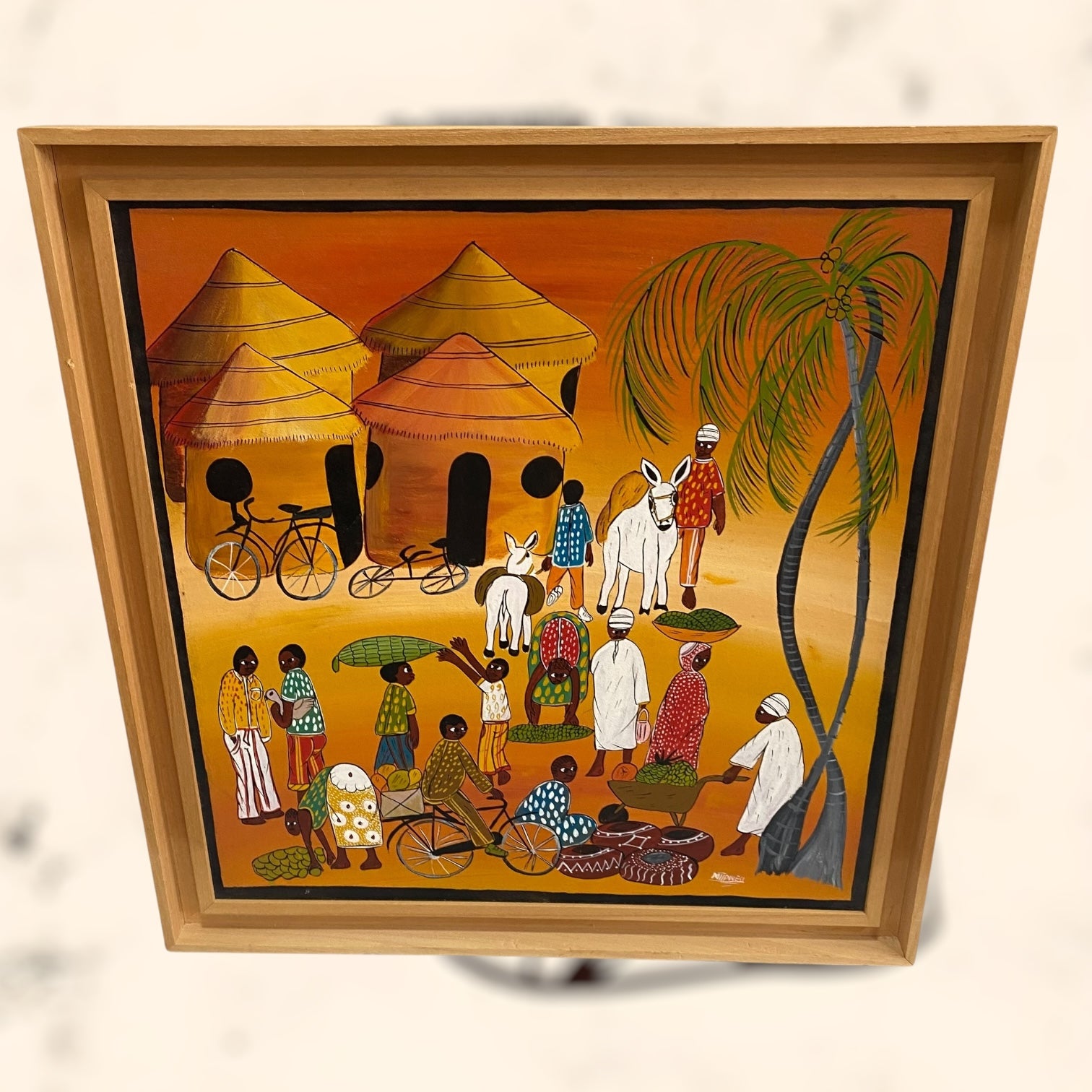 Óleo sobre tabla de Milipwell del movimiento Tingatinga Africano