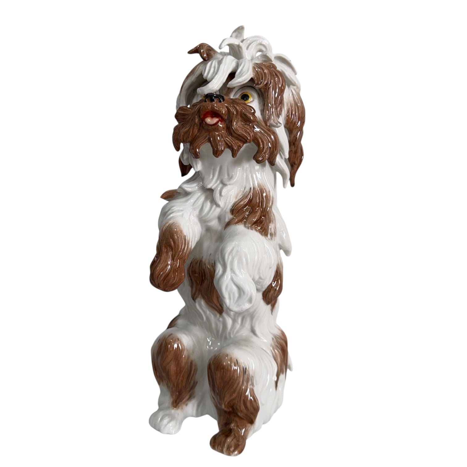 Figura perro Gos D’Atura Catalá de porcelana Algora de gran tamaño
