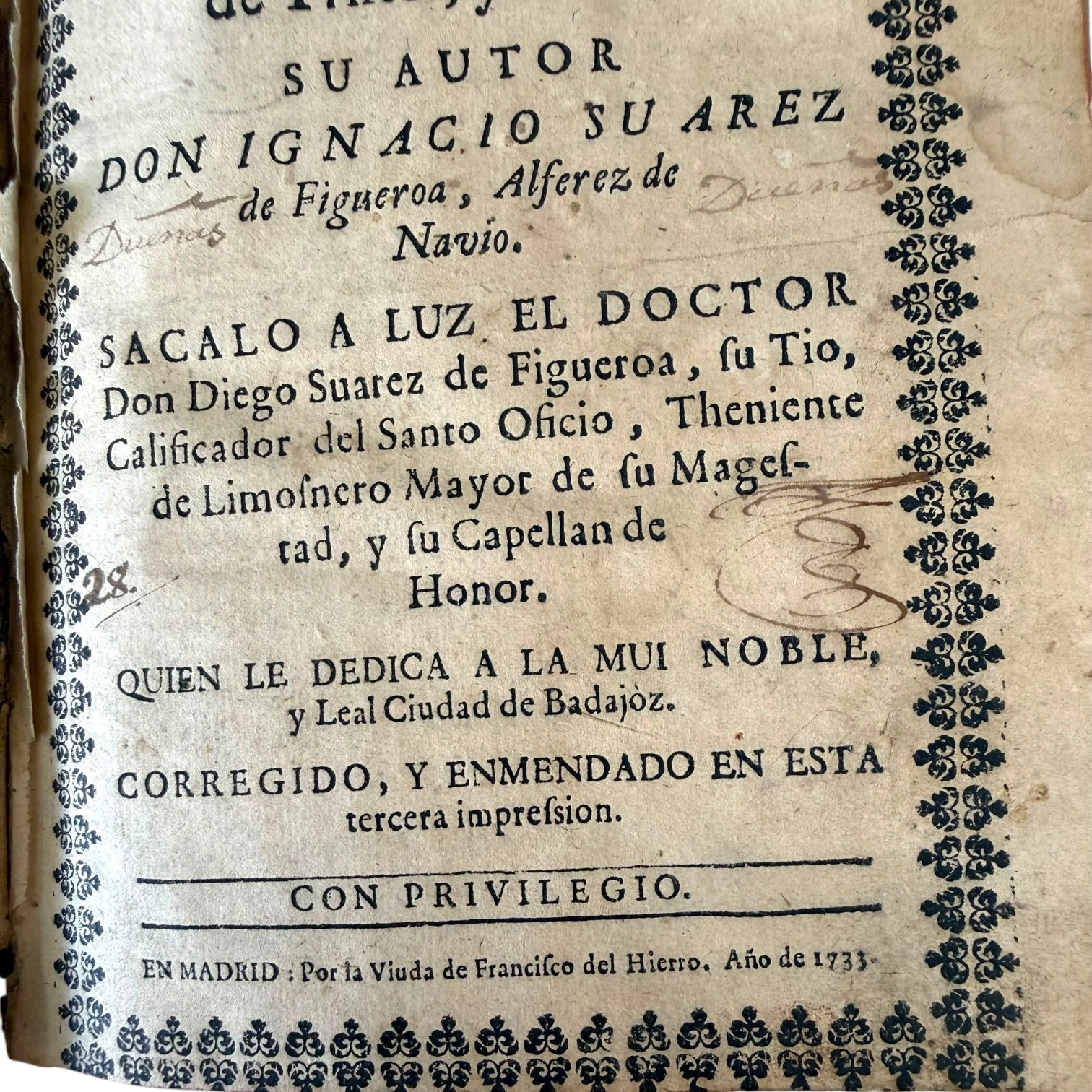 Libro Comento de P. Ovidio Nasón a los libros de Tristes y Ponto de 1733