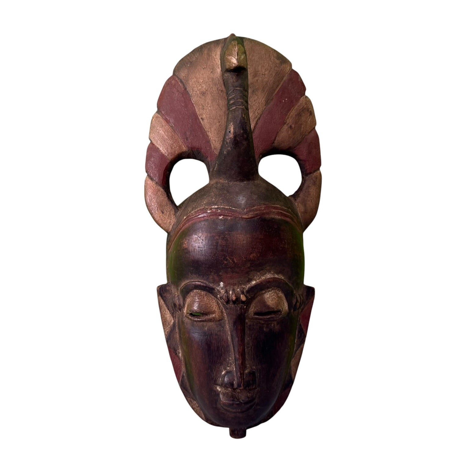 Pareja de máscaras tribales Guro Africanas vintage