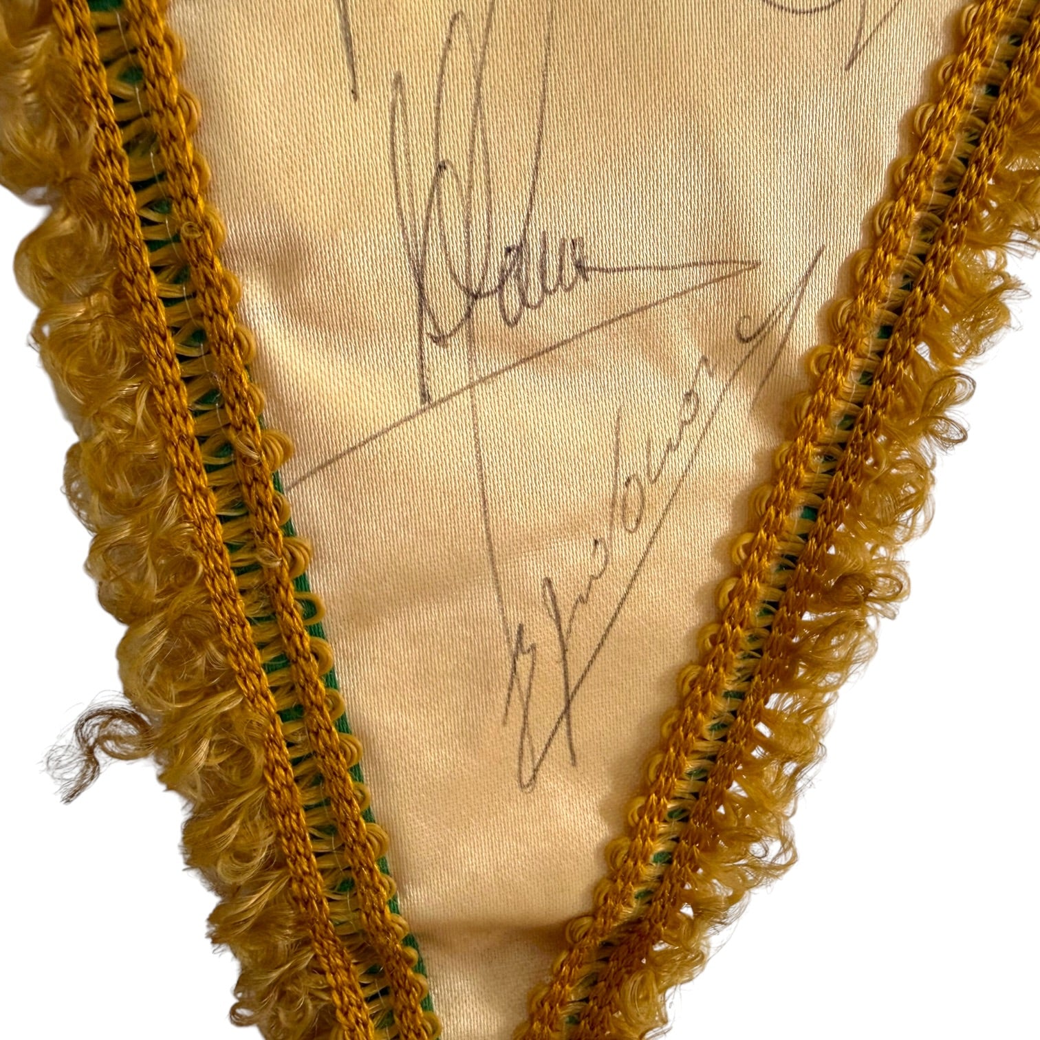Banderín del R. Betis de 1997/98 firmado por Prats, Olías, Ríos, Sabas, etc…