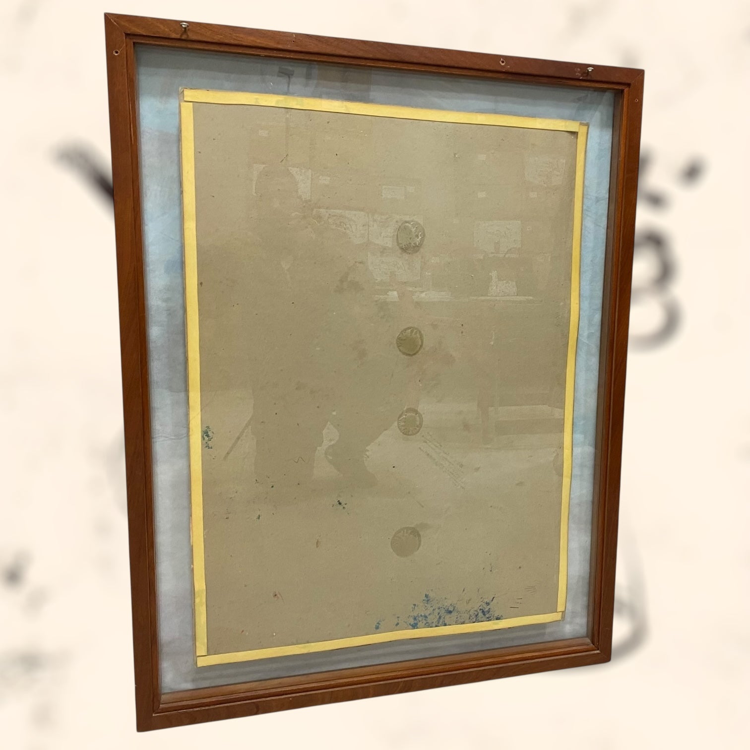 Óleo abstracto de gran tamaño firmado