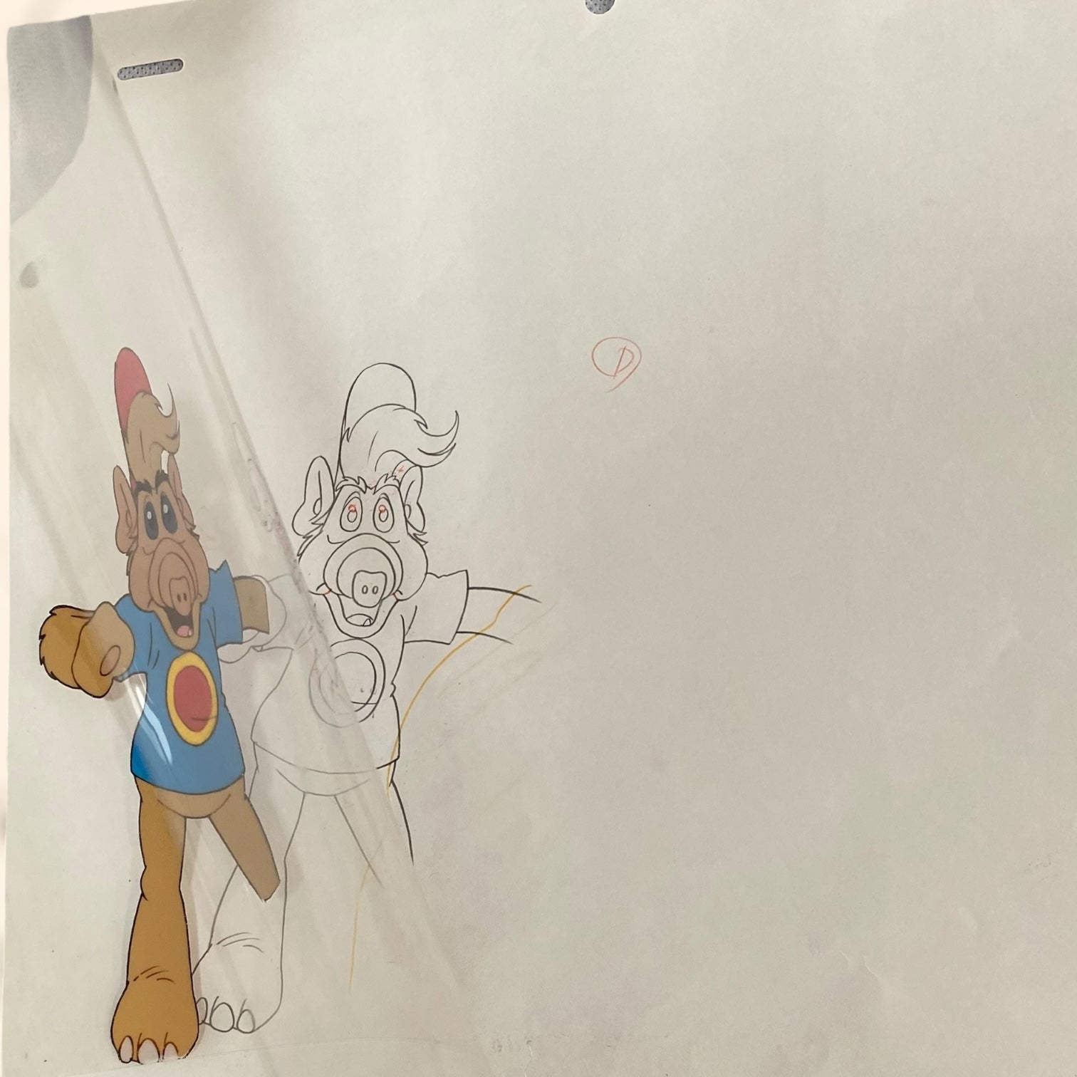 Célula original de la serie animada Alf de los años 80