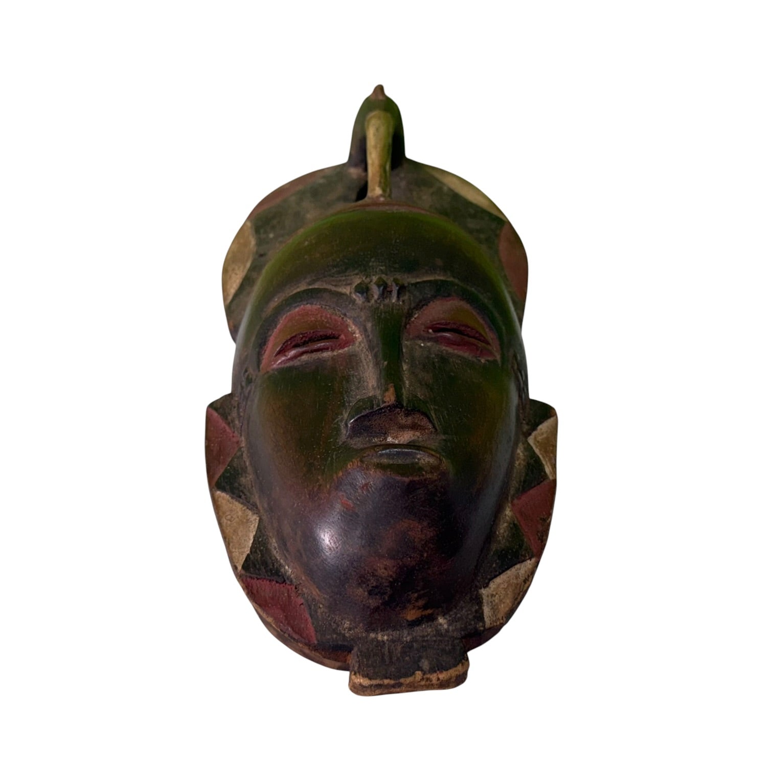 Pareja de máscaras tribales Guro Africanas vintage