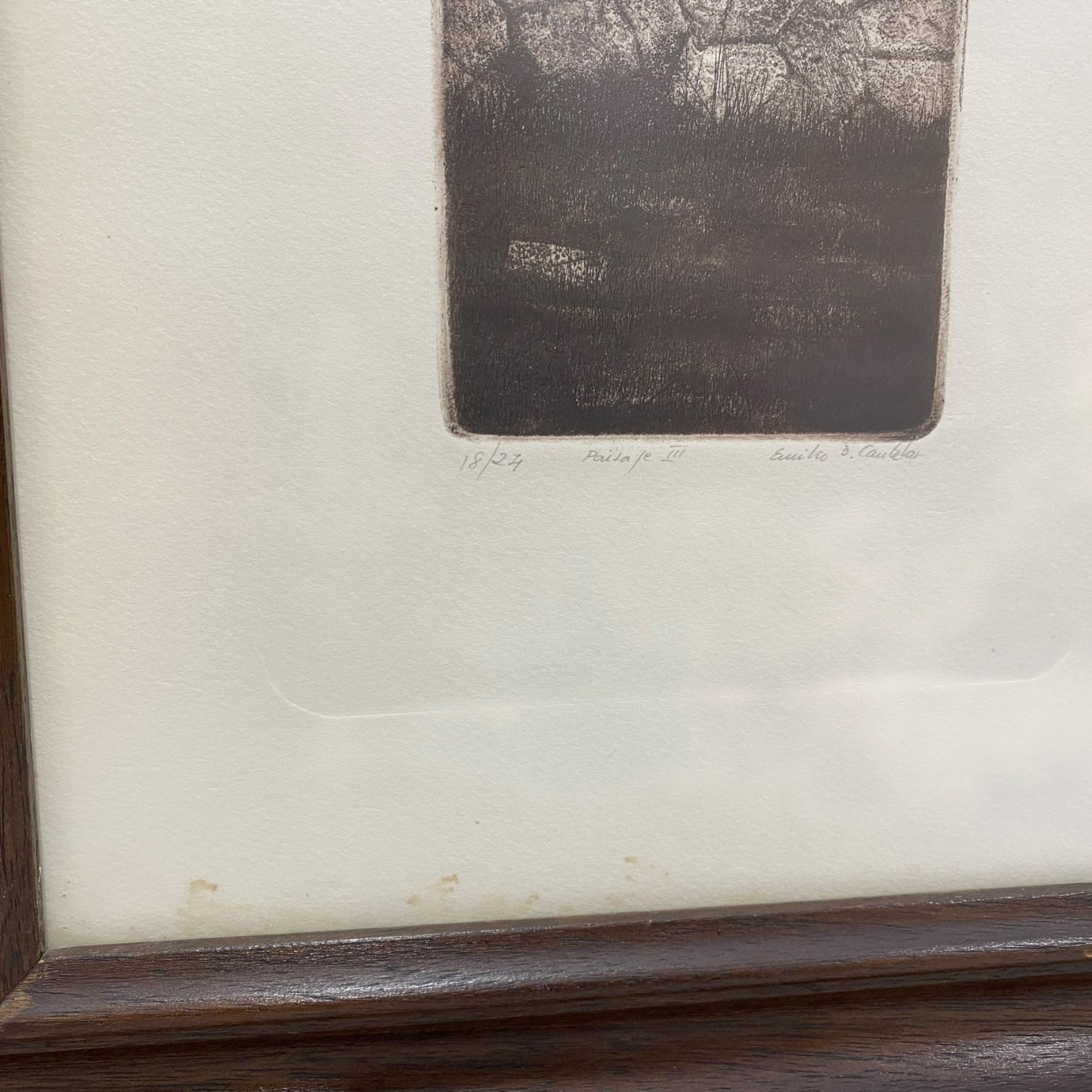 Grabado de Emilio D. Castelar firmado y numerado a lápiz