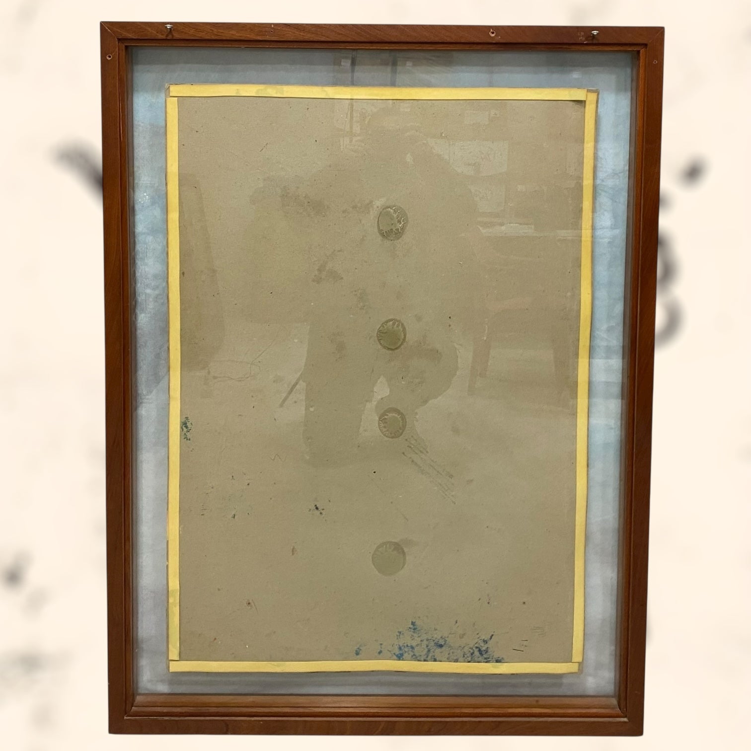 Óleo abstracto de gran tamaño firmado