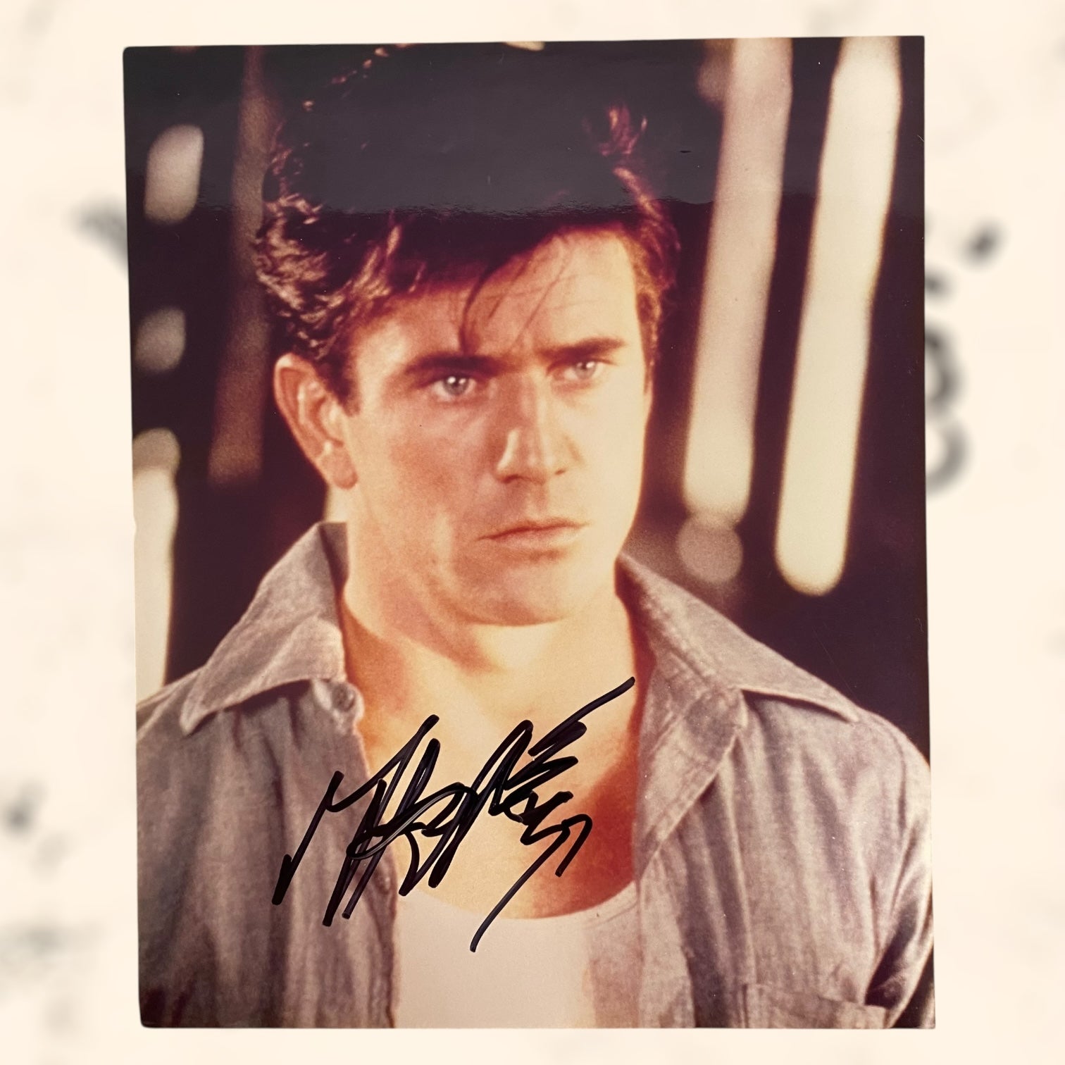 Fotografía de Mel Gibson con autógrafo original certificado