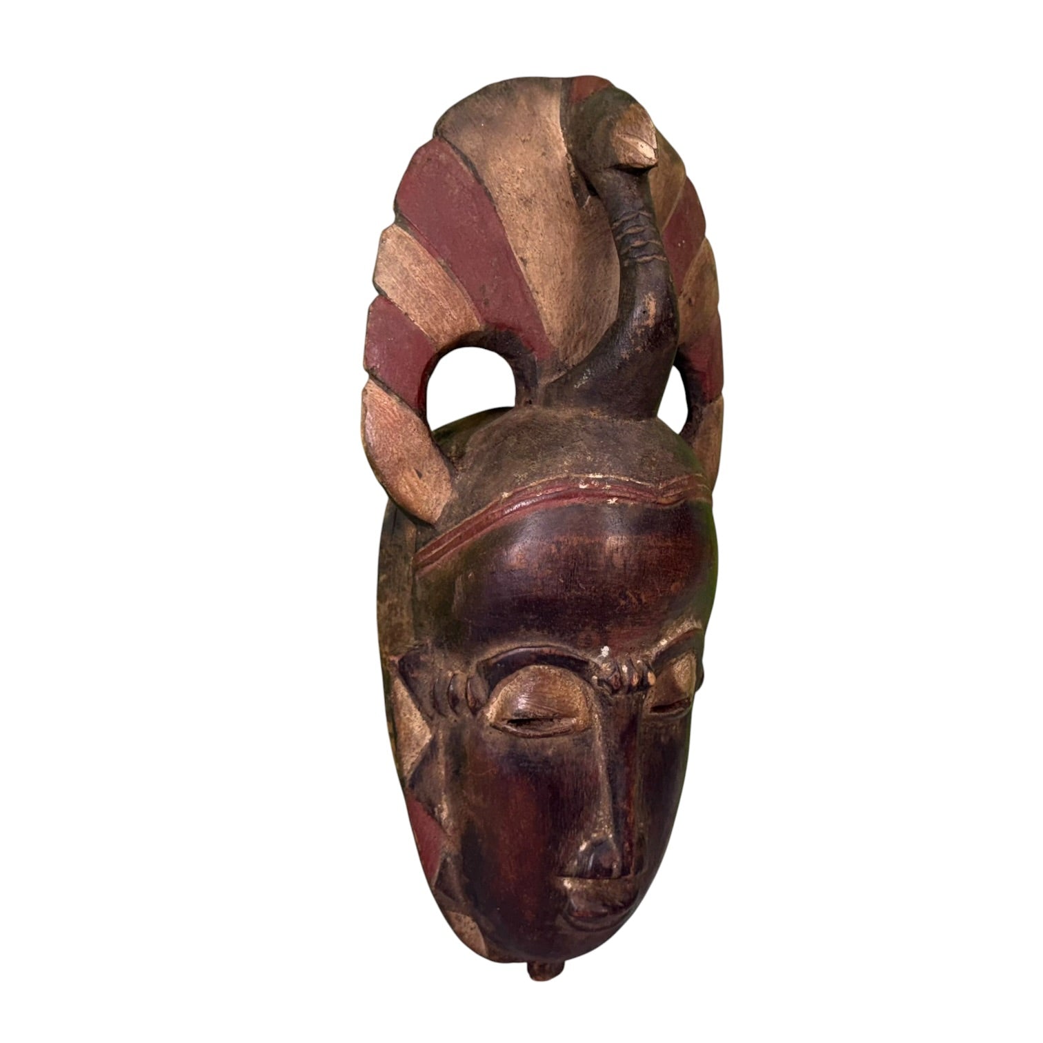 Pareja de máscaras tribales Guro Africanas vintage