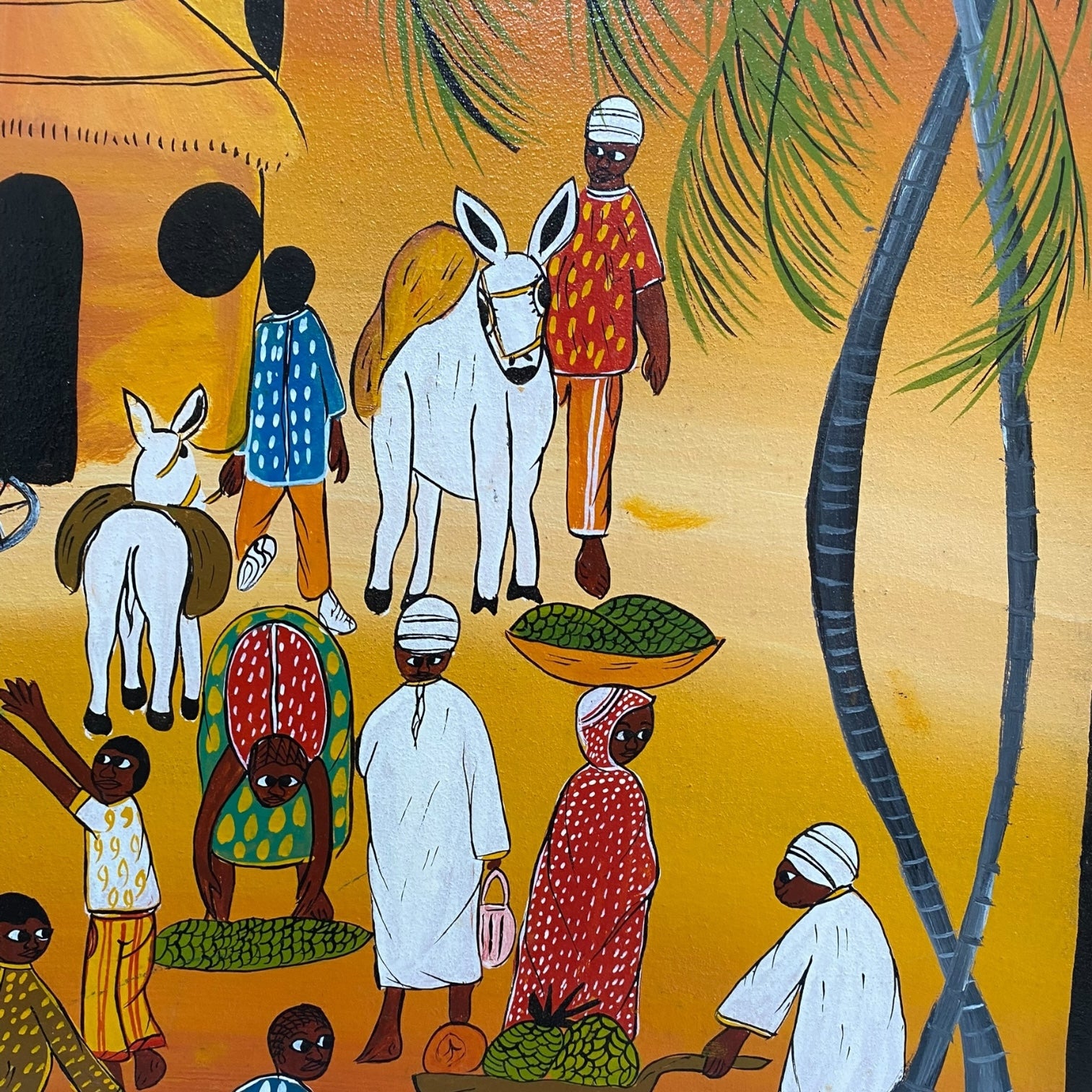 Óleo sobre tabla de Milipwell del movimiento Tingatinga Africano