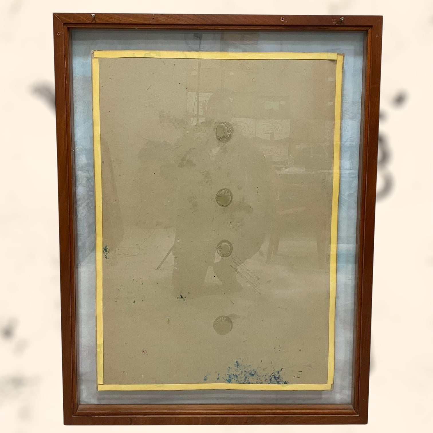 Óleo abstracto de gran tamaño firmado