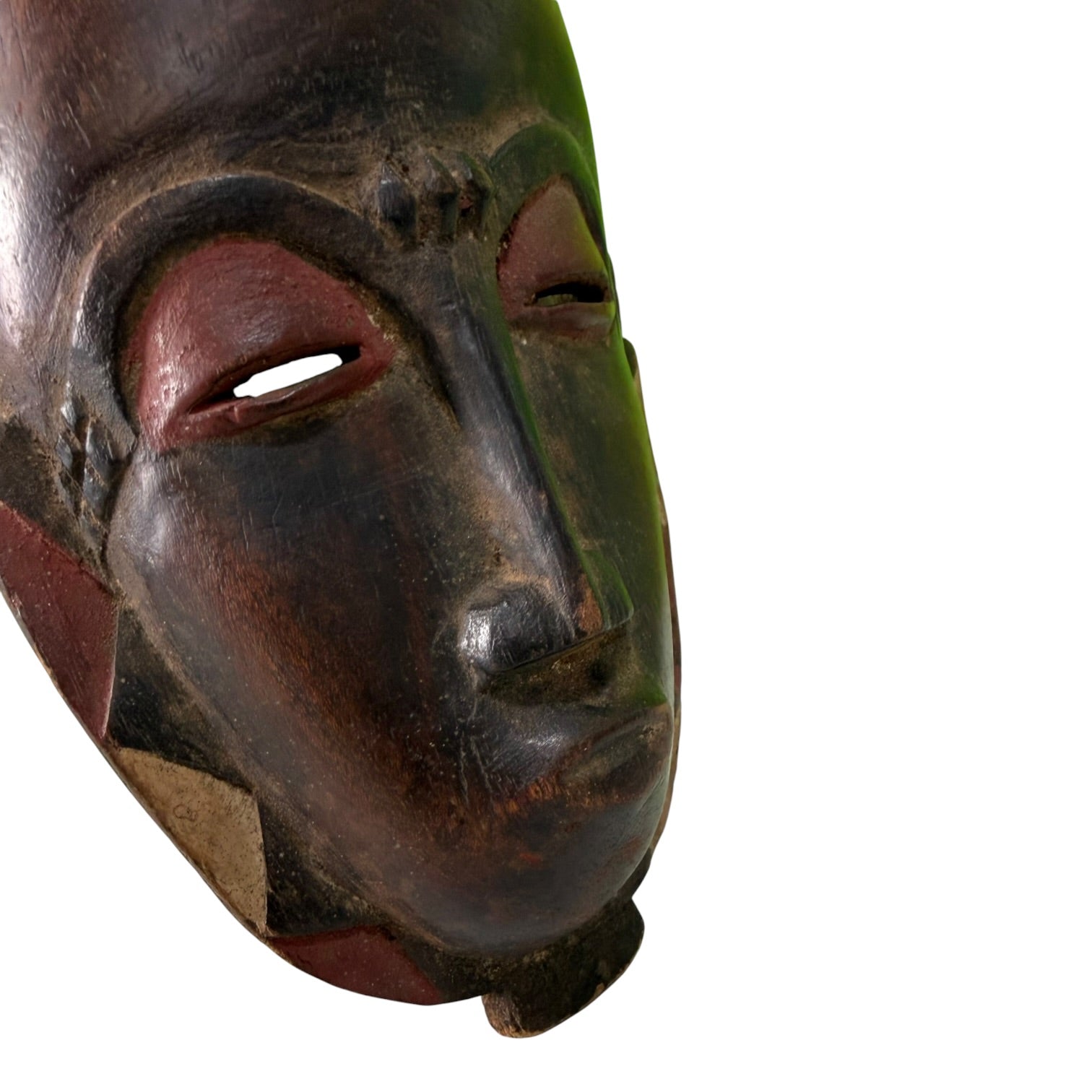 Pareja de máscaras tribales Guro Africanas vintage