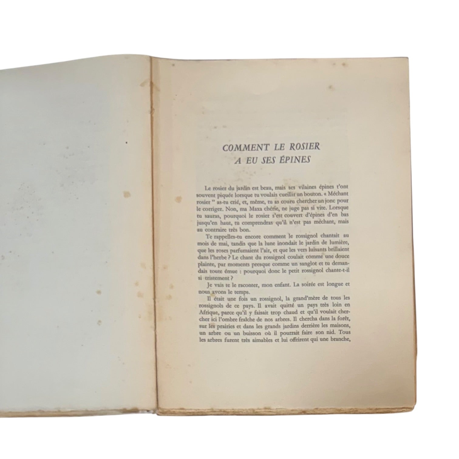 Libro Contes pour Maxa del año 1929