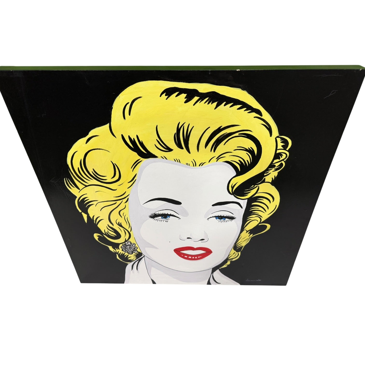 Pareja de pinturas Art Pop de Marilyn Monroe y Audrey Hepburn firmados por Amanache