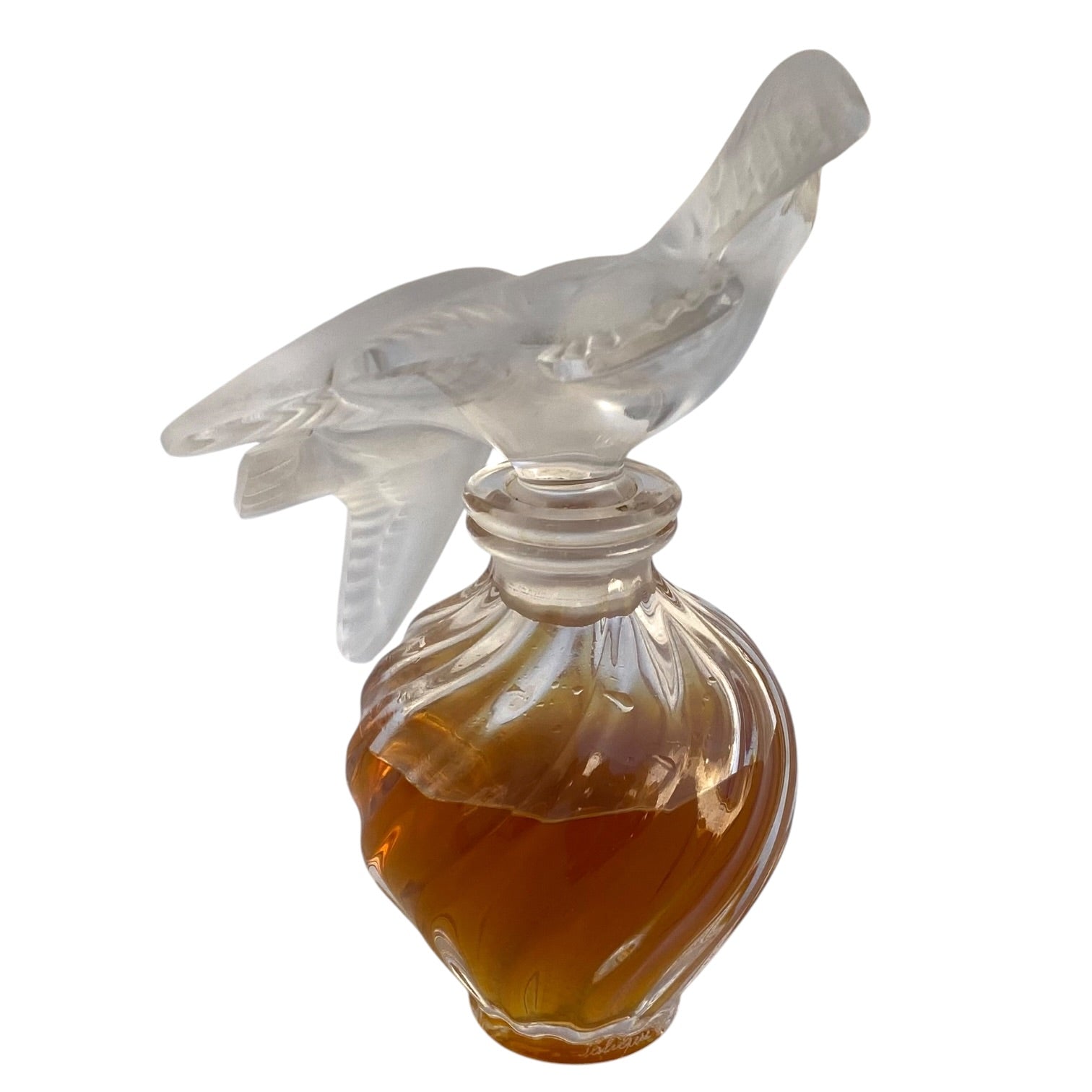 Frasco de perfume L’ Air Temp de Nina Ricci diseñado por Marc Lalique de 1948