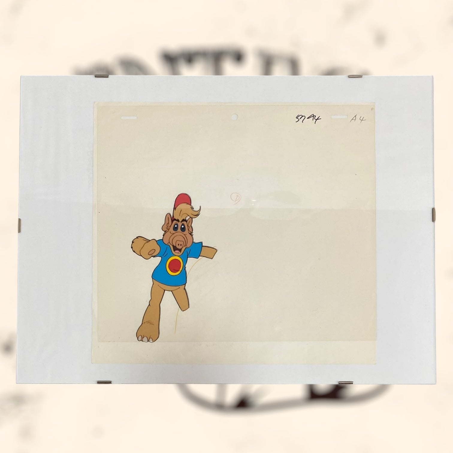 Célula original de la serie animada Alf de los años 80