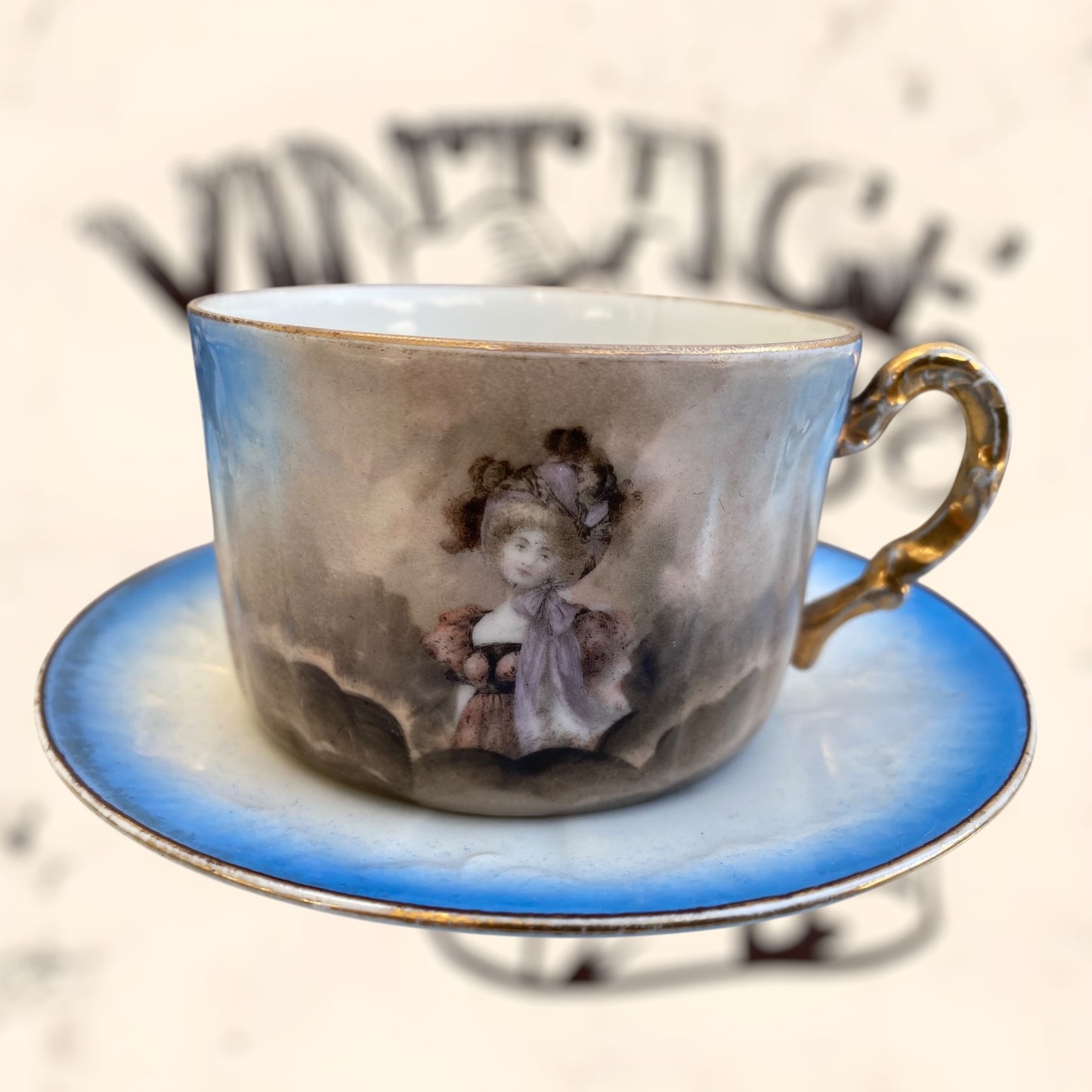 Juego de Té de porcelana Limoges (Albert Pillivuyt) S. XIX