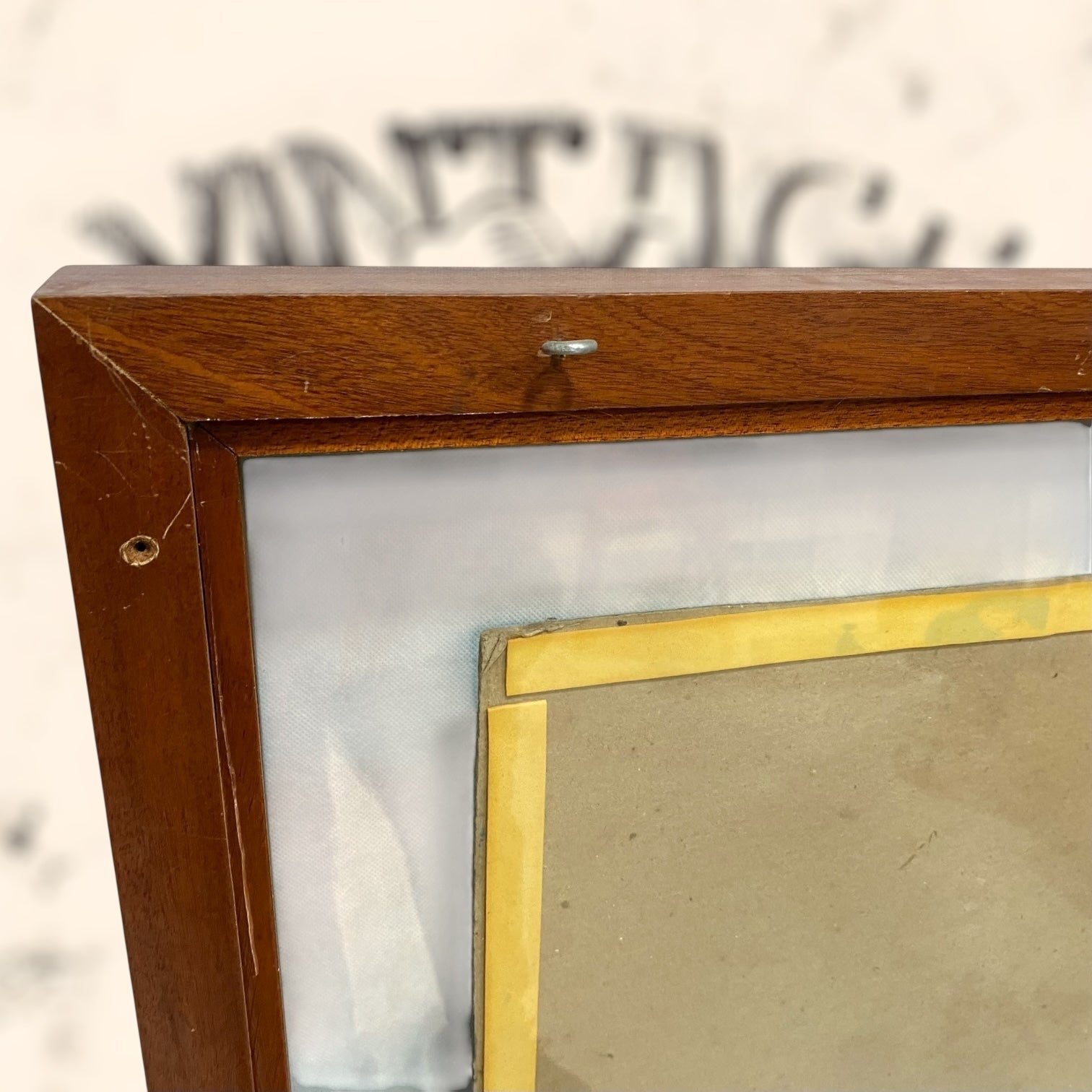 Óleo abstracto de gran tamaño firmado