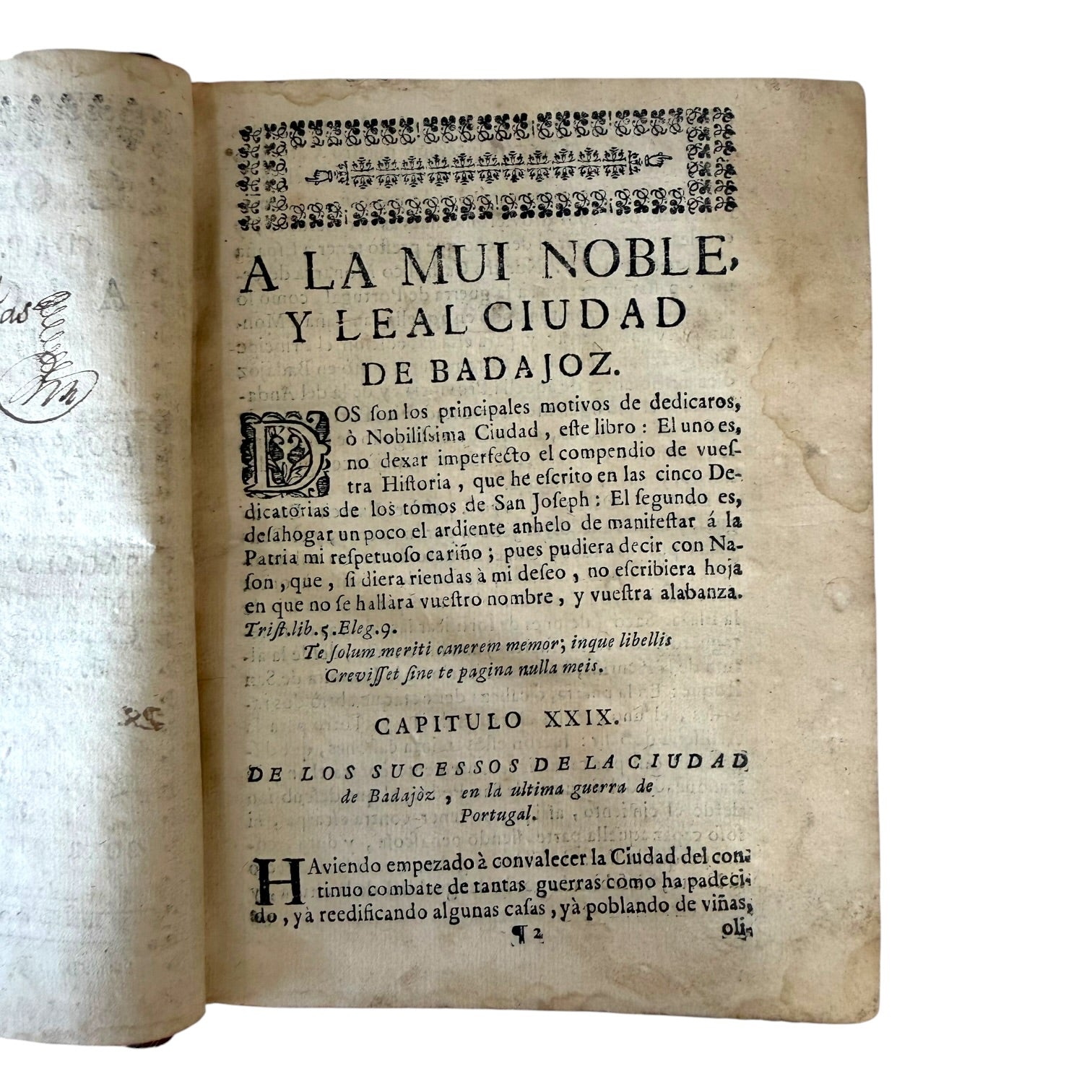 Libro Comento de P. Ovidio Nasón a los libros de Tristes y Ponto de 1733