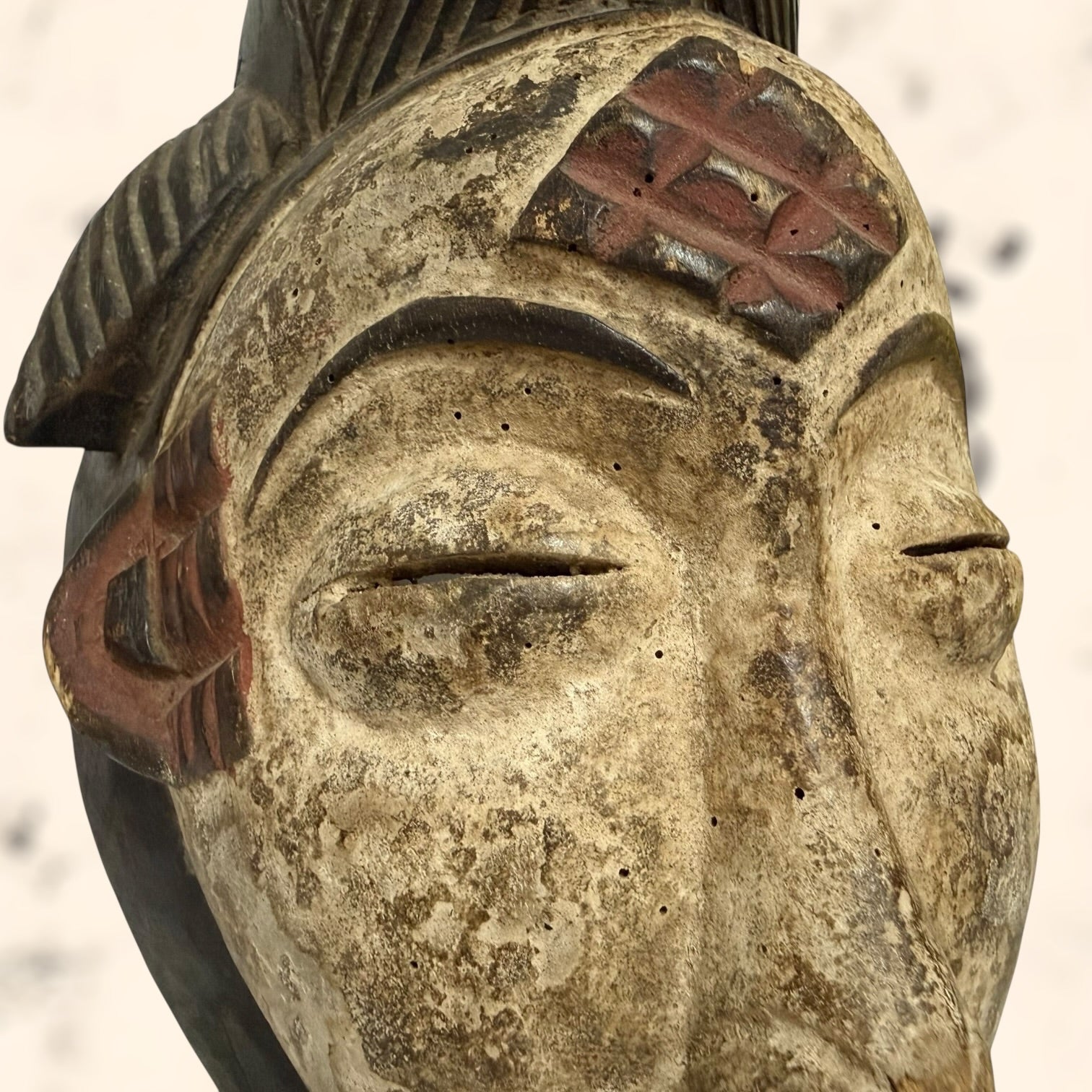 Máscara tribal Puru vintage