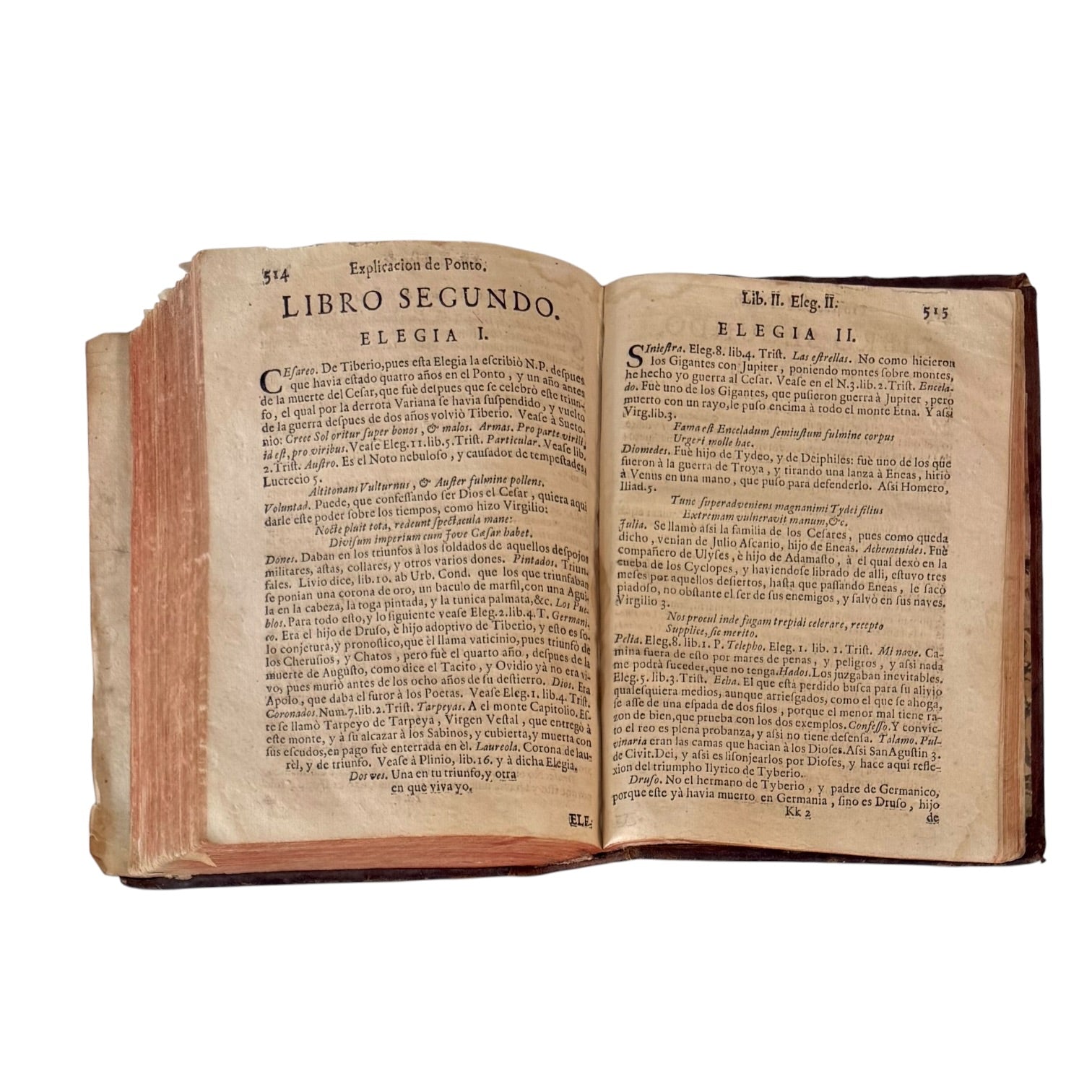Libro Comento de P. Ovidio Nasón a los libros de Tristes y Ponto de 1733