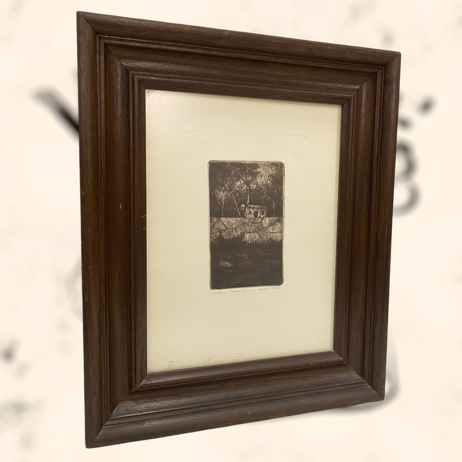 Grabado de Emilio D. Castelar firmado y numerado a lápiz