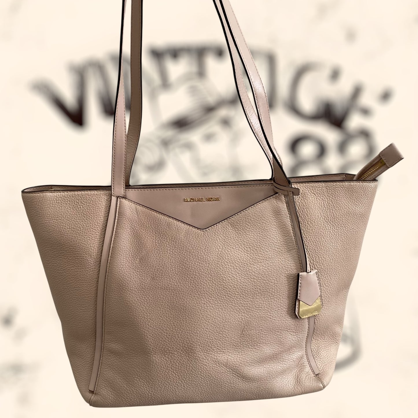 Bolso Michael Kors rosa de piel vintage