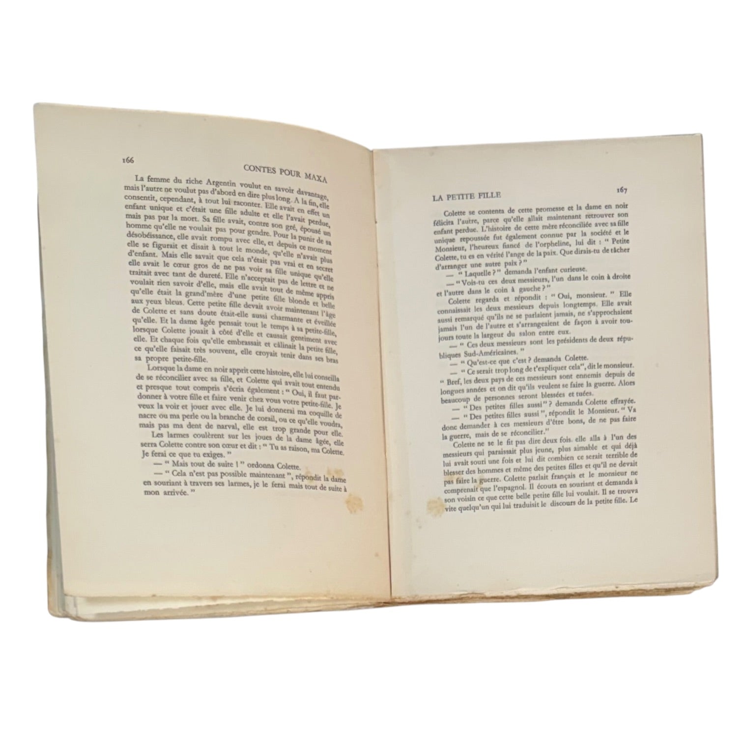Libro Contes pour Maxa del año 1929