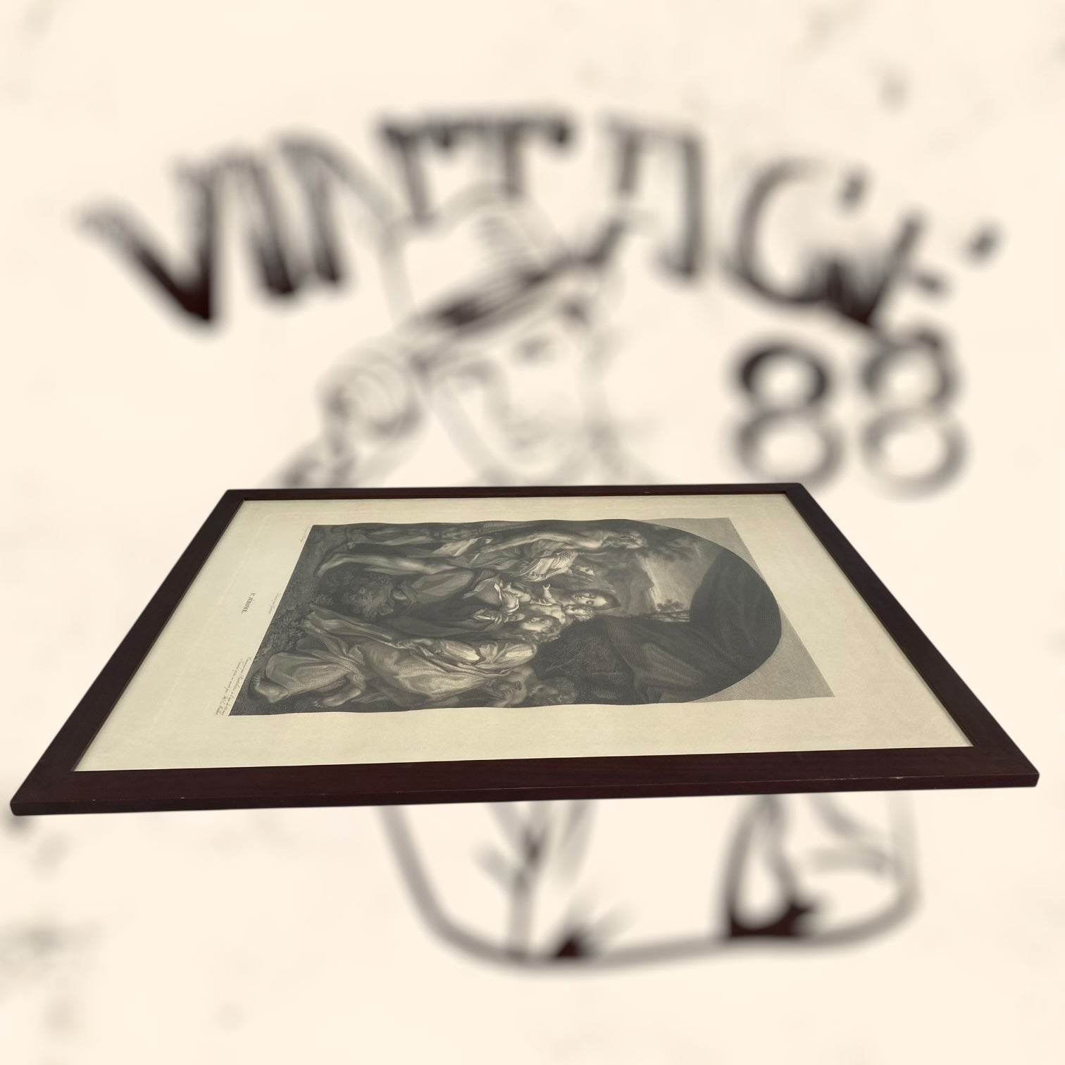 Grabado de la obra St. Jérome de Antonio Allegri (Correggio)