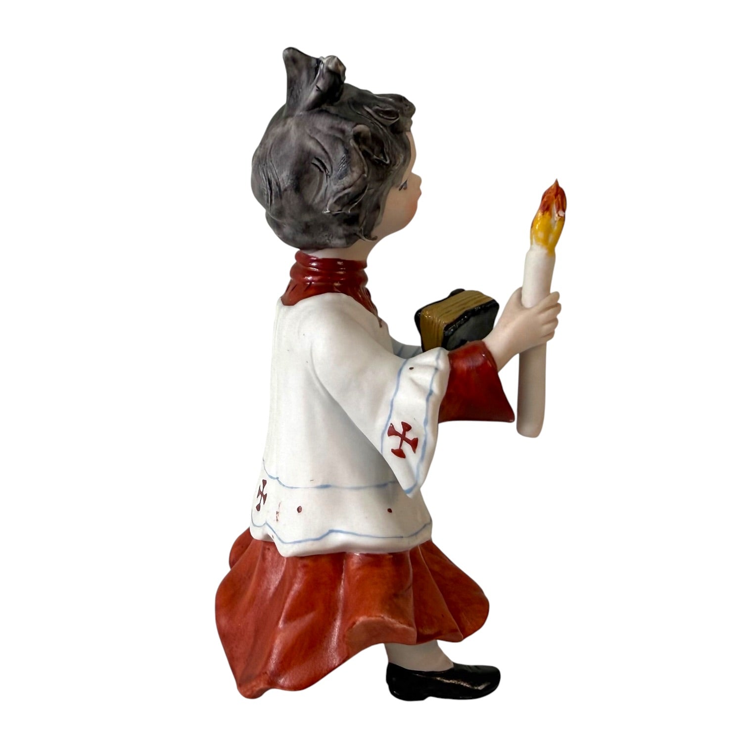 Vintage italienisches Capodimonte Porzellan Ministranten-Set