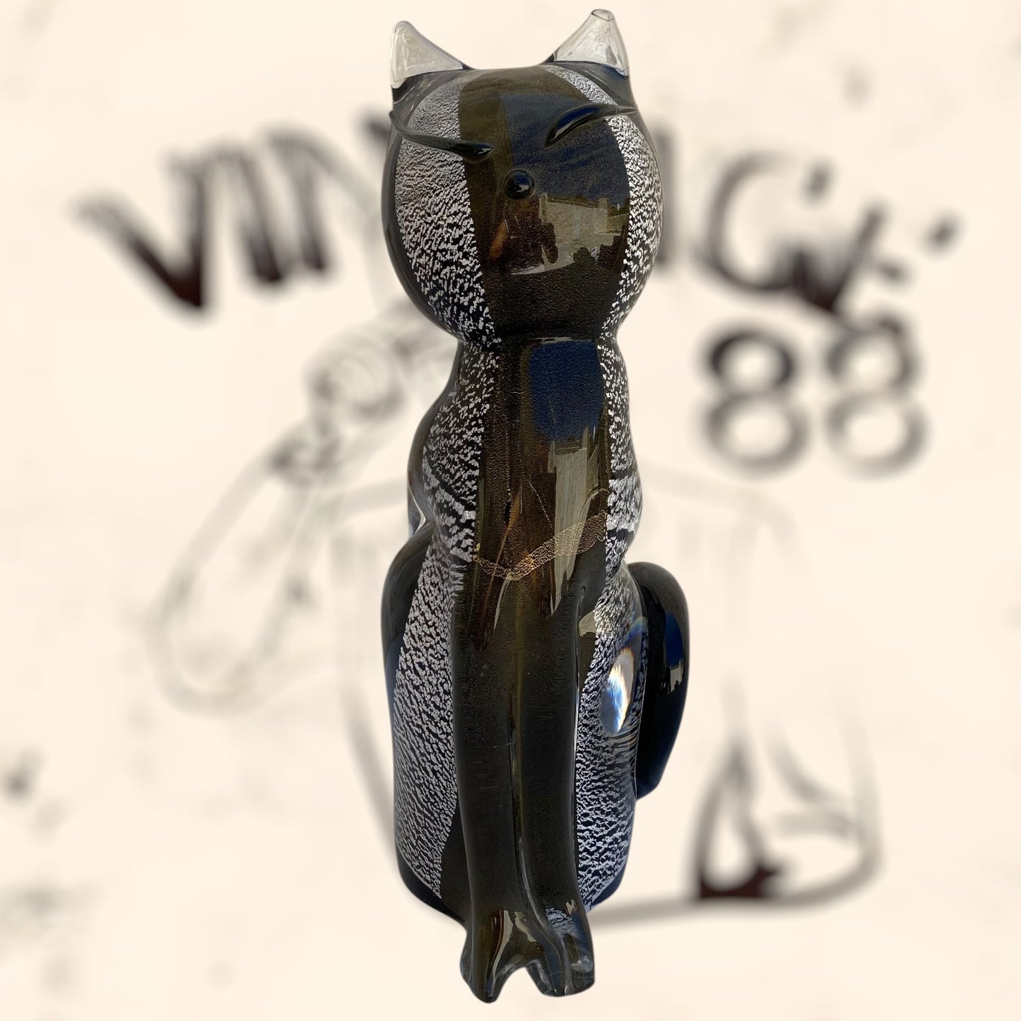 Gato de cristal de Murano de Vincenzo & Carlo Nason