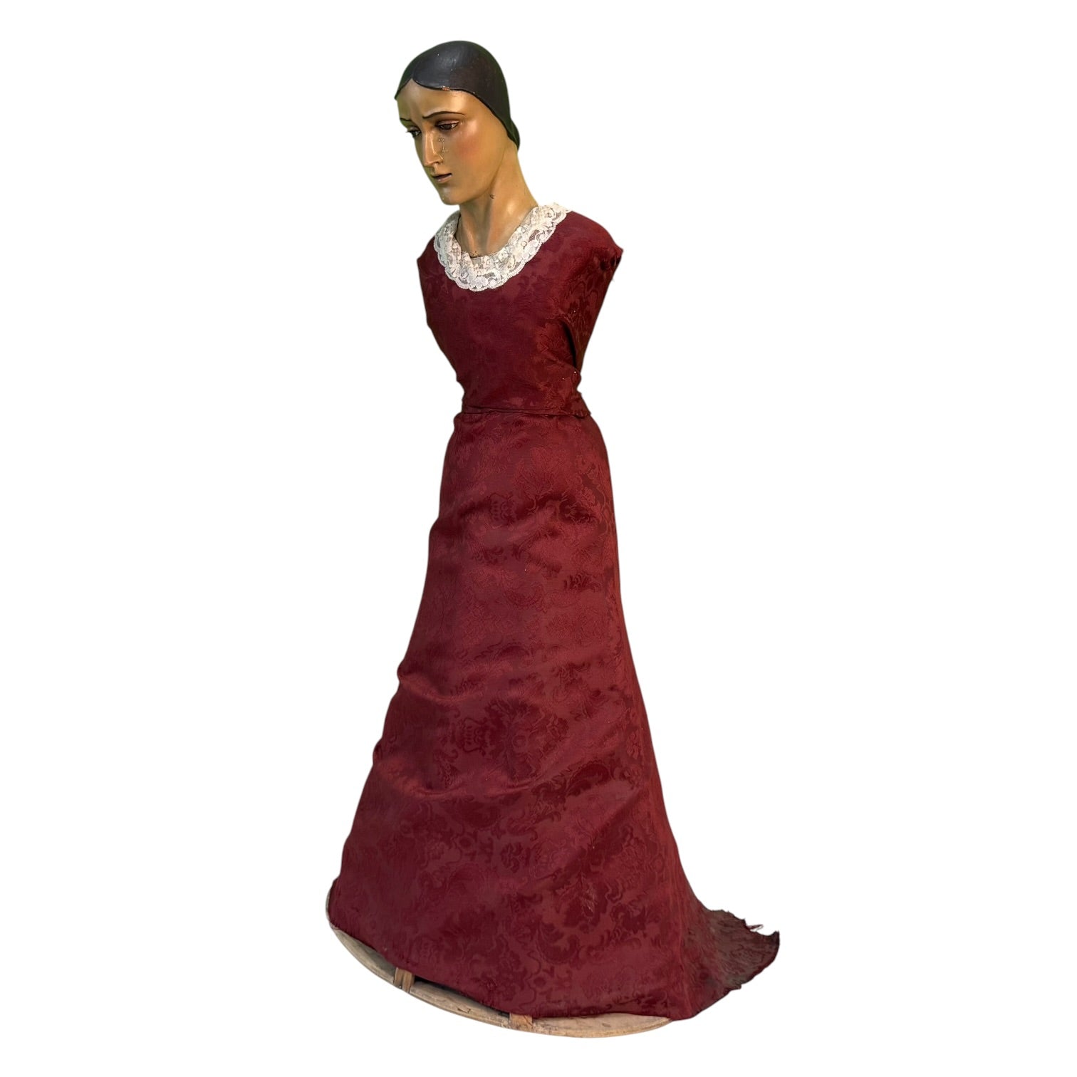 Virgen de vestir de terracota policromada de J. M. De la Rosa