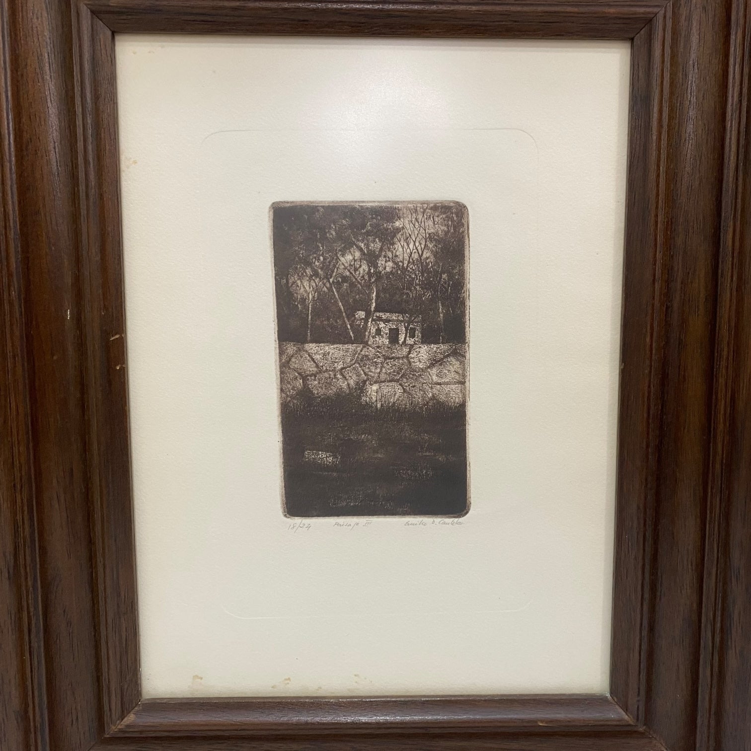 Grabado de Emilio D. Castelar firmado y numerado a lápiz