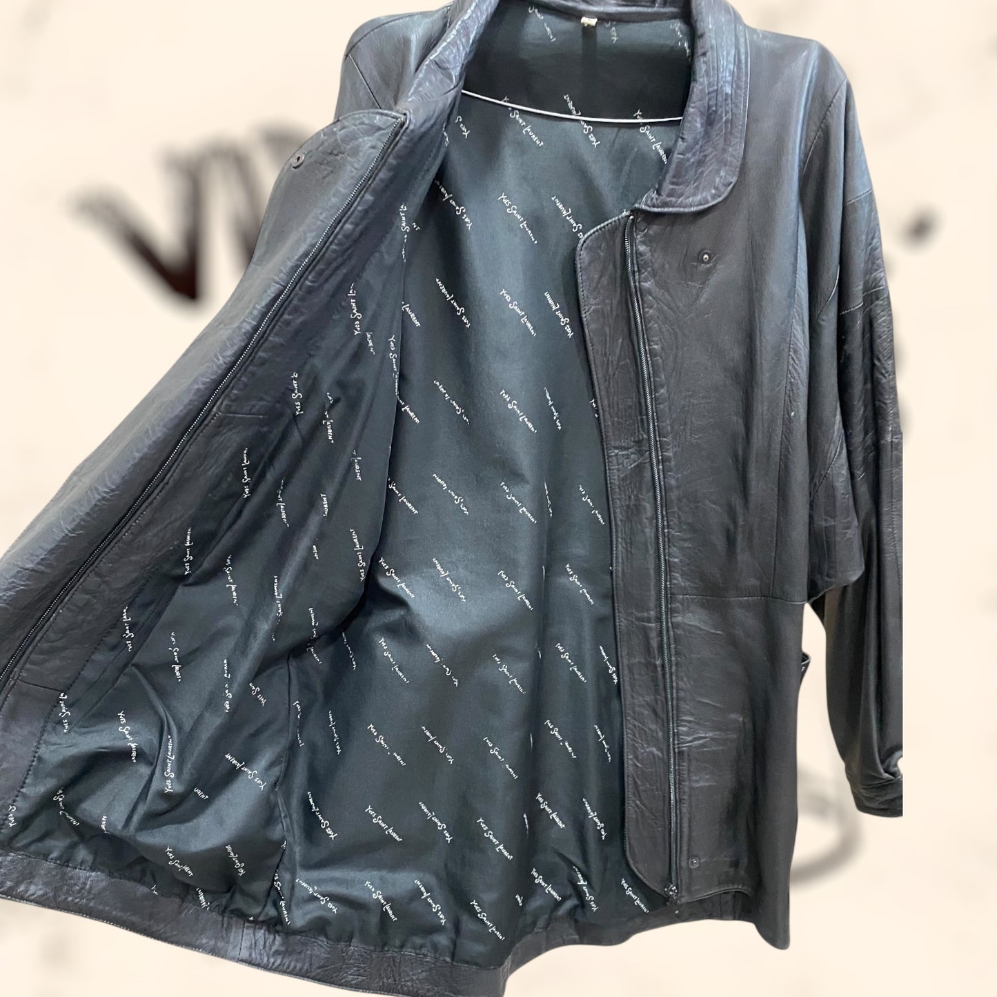 Chaqueta Yves Saint Laurent de cuero vintage